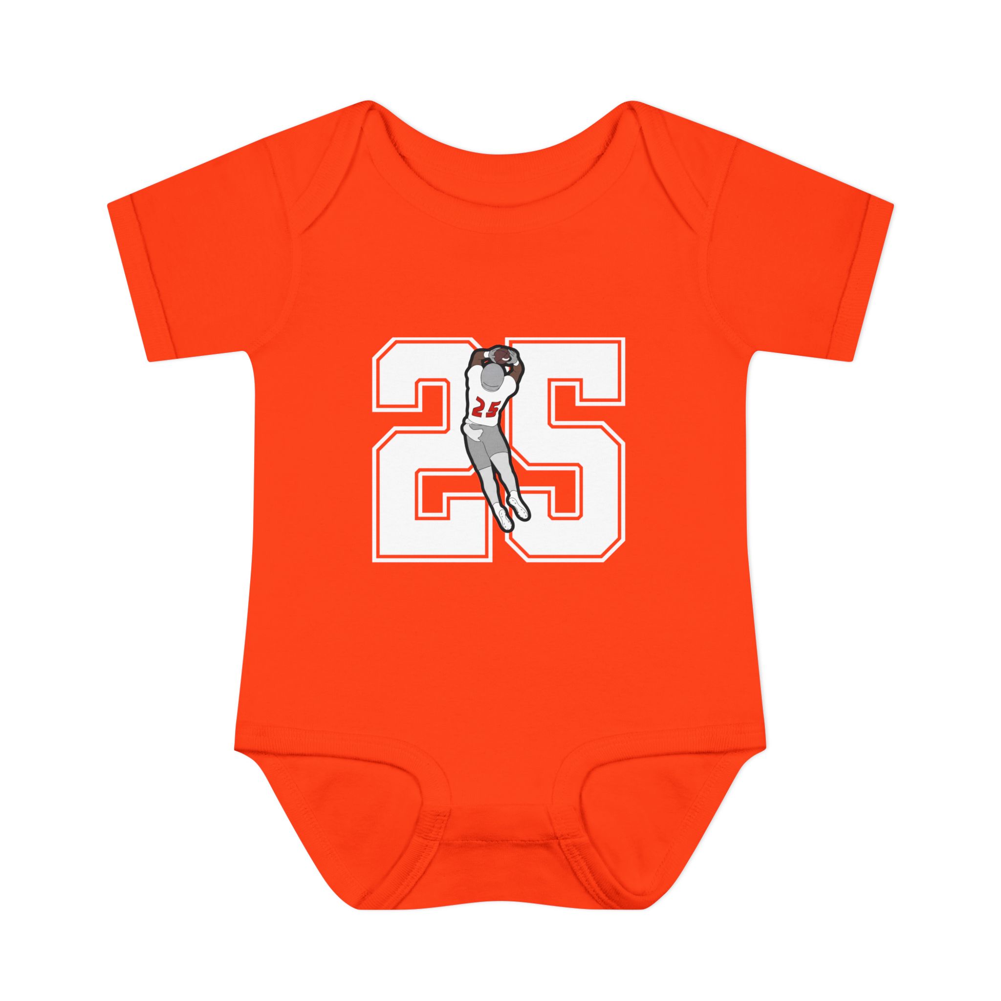 Baby Onesie — character_number in Orange