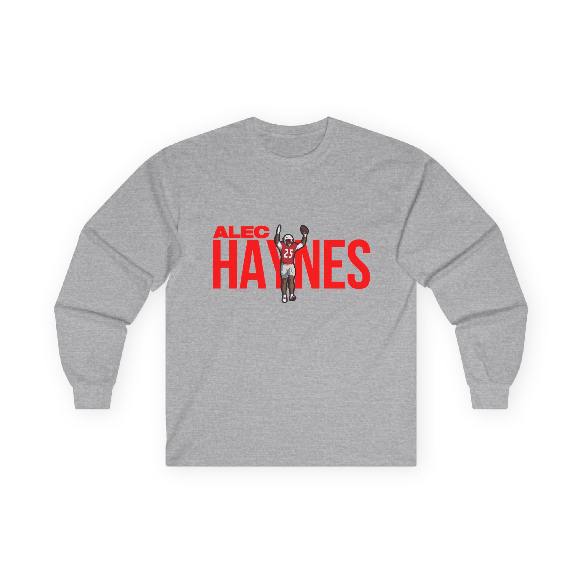 Long Sleeve Tee — character_player_name in Grey