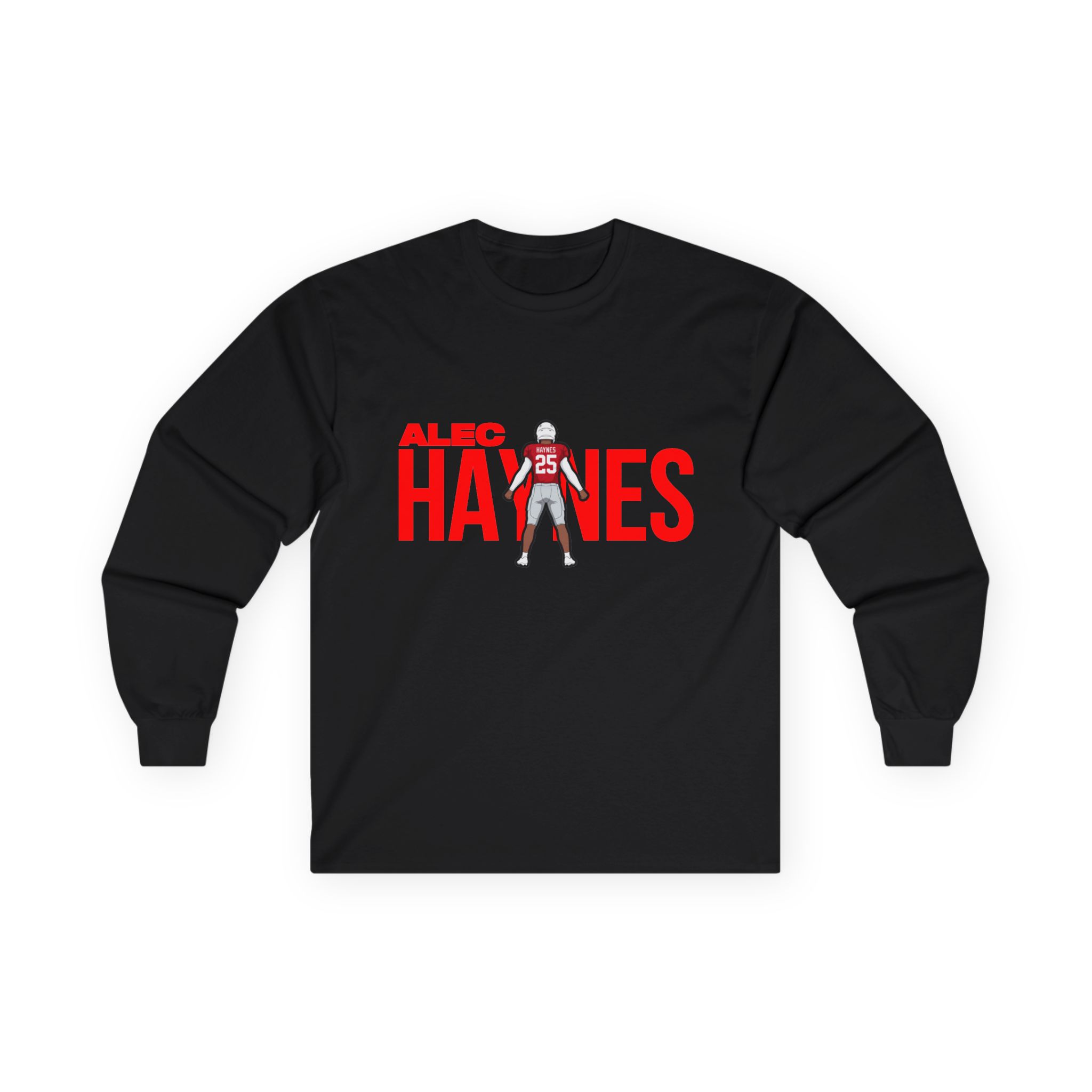Long Sleeve Tee — character_player_name in Black