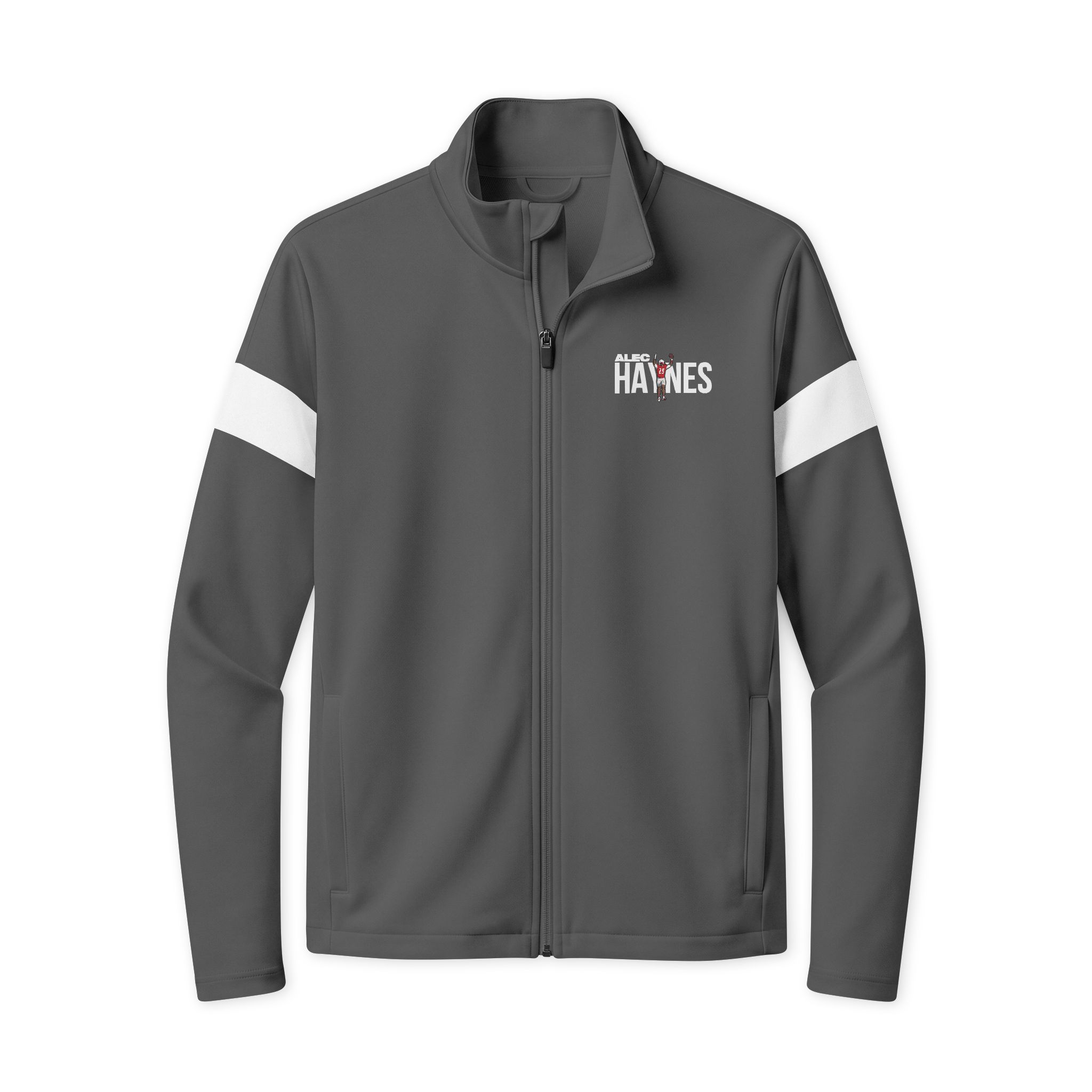 Travel Full-Zip Jacket — character_player_name in Iron Grey/ White
