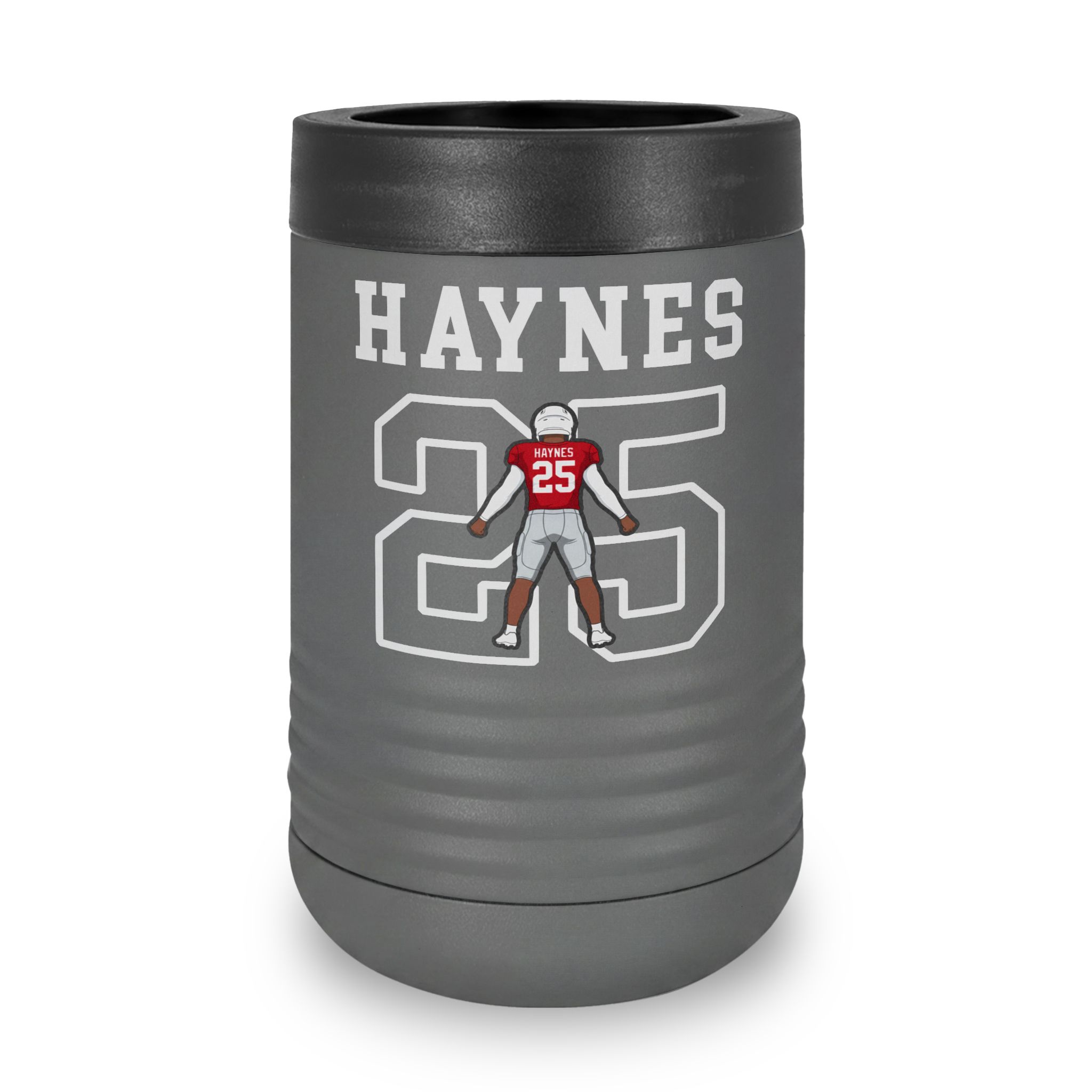 Stainless Can Cooler — character_shirsey in Grey