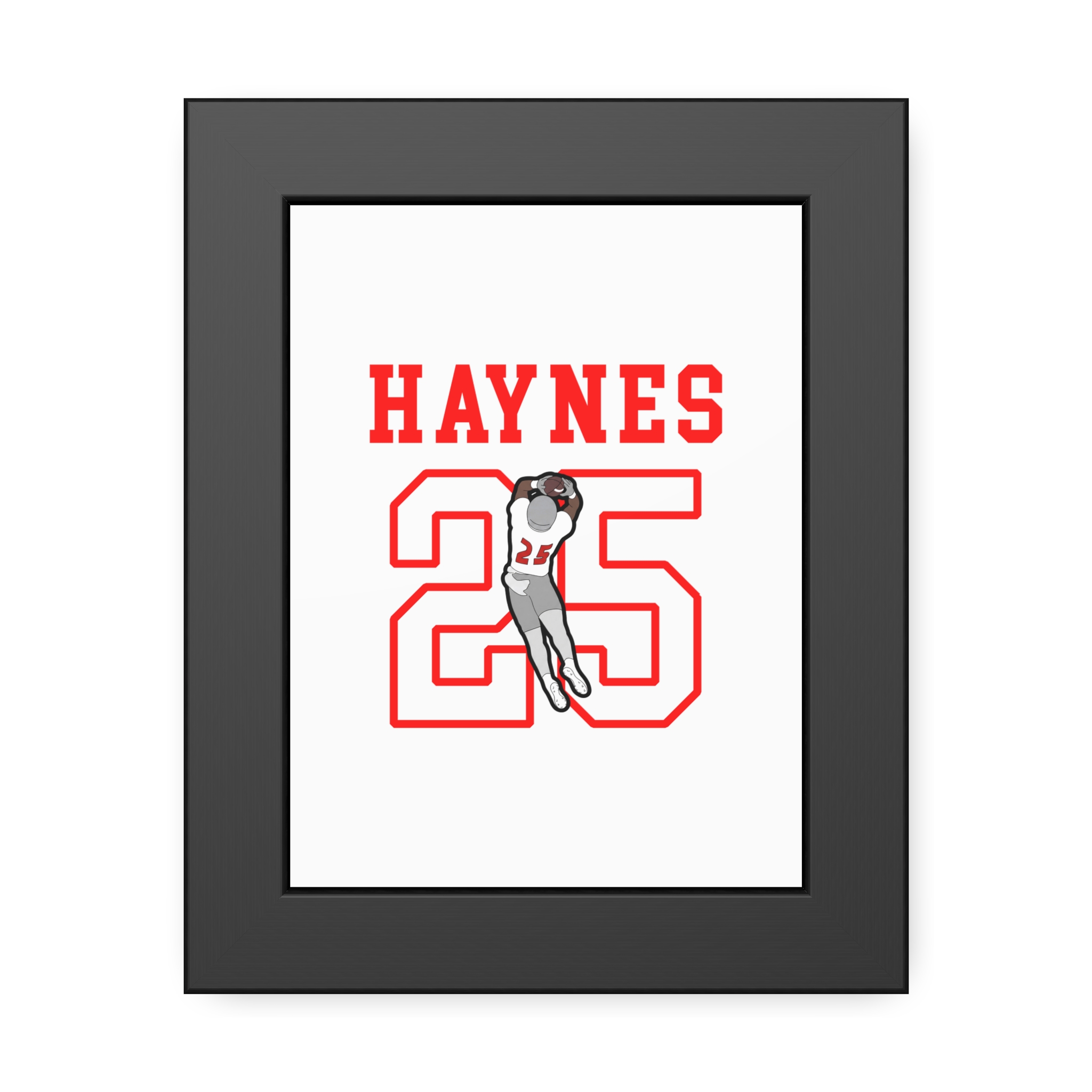 Framed Poster — character_shirsey in Black