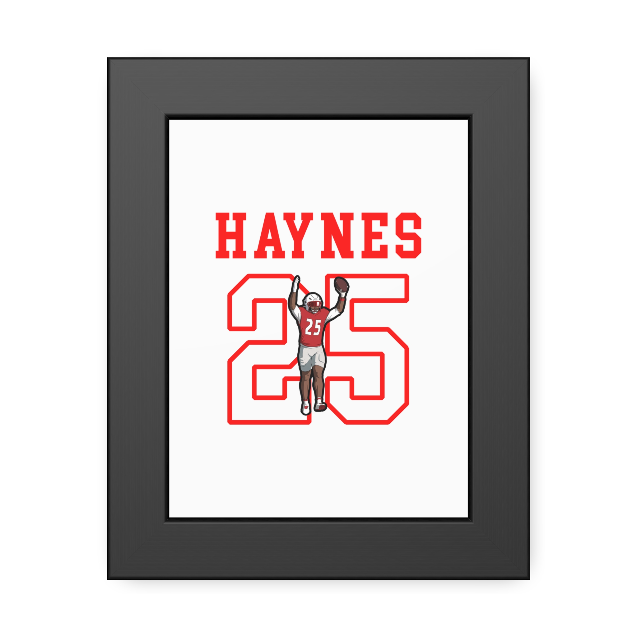 Framed Poster — character_shirsey in Black