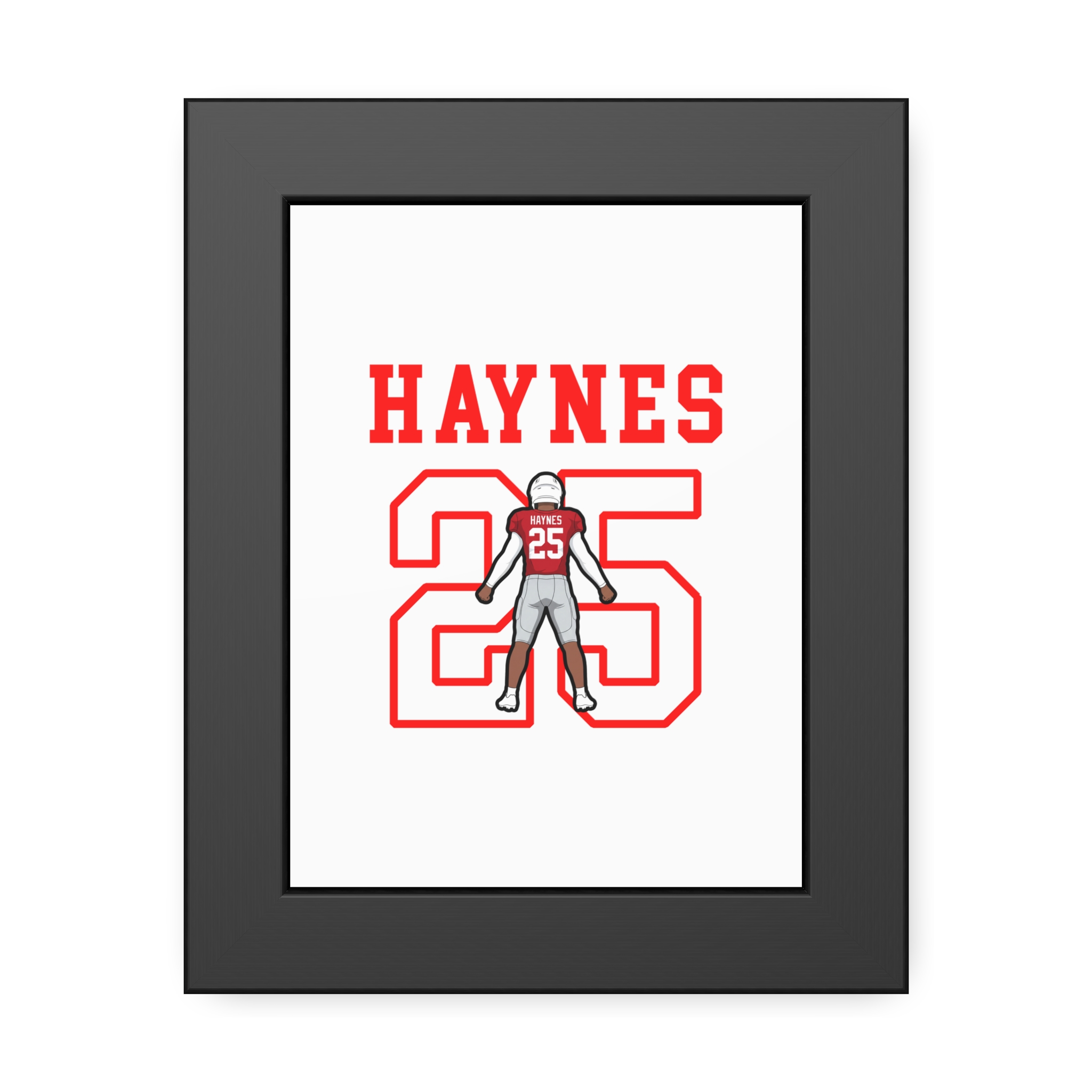Framed Poster — character_shirsey in Black