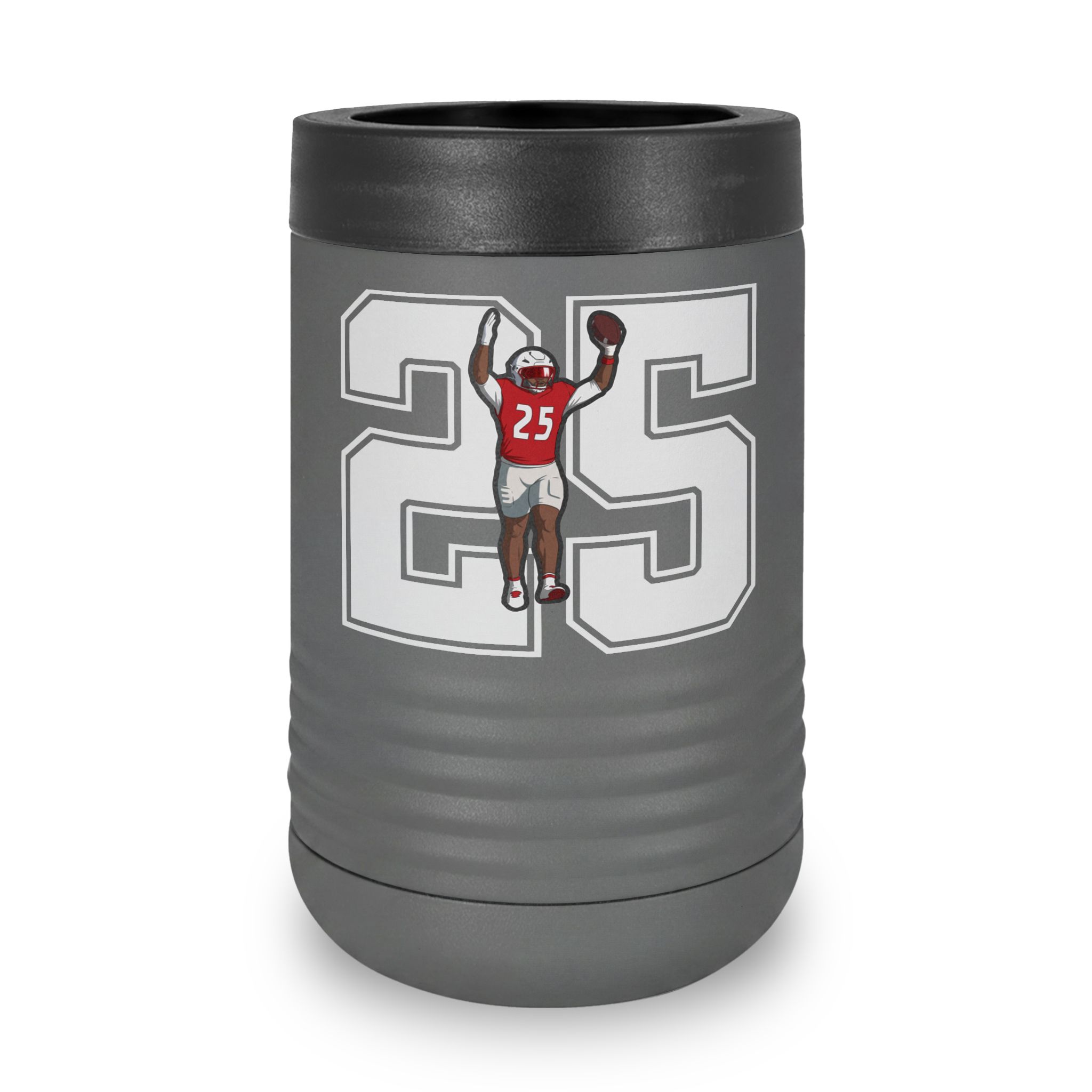 Stainless Can Cooler — character_number in Grey