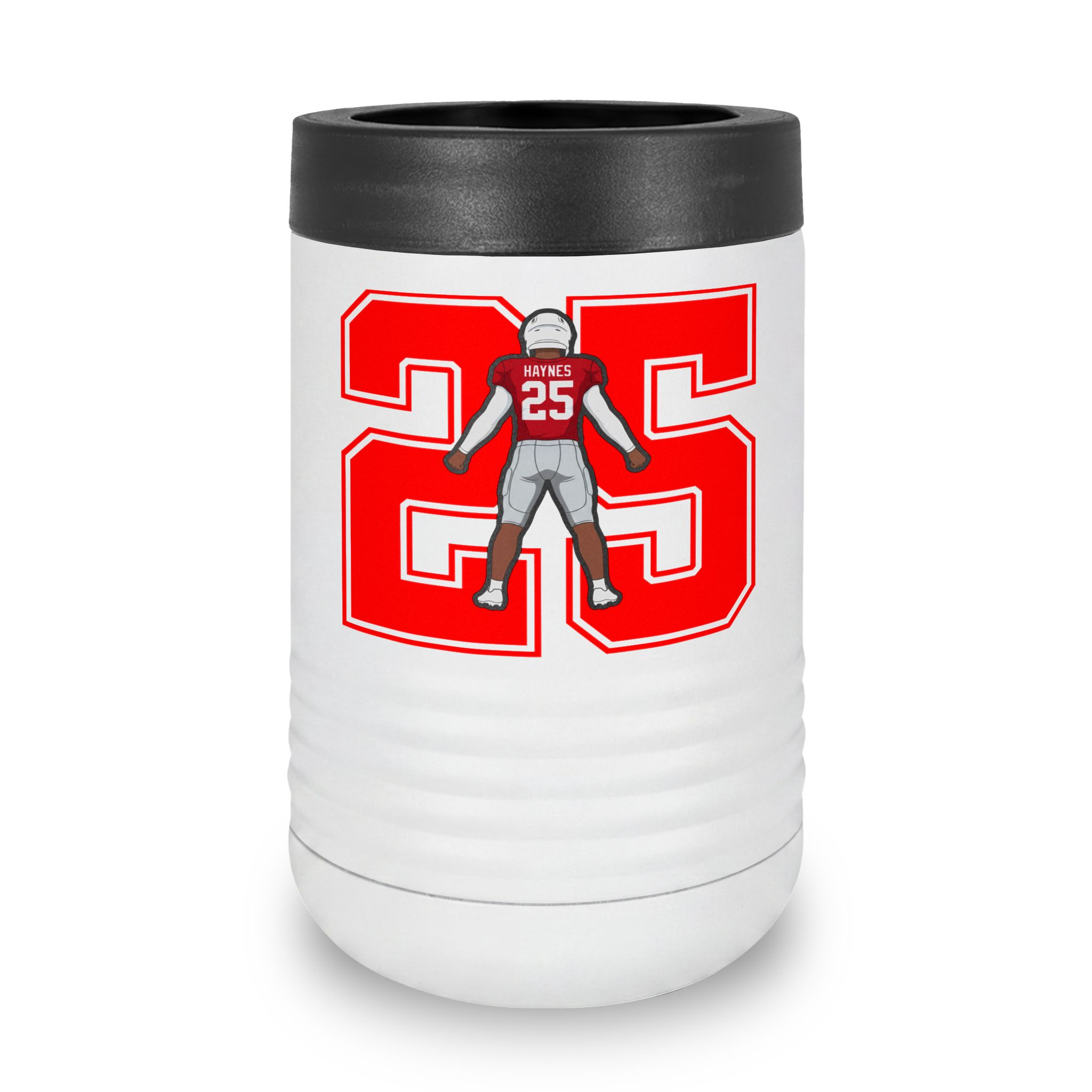 Stainless Can Cooler — character_number in White