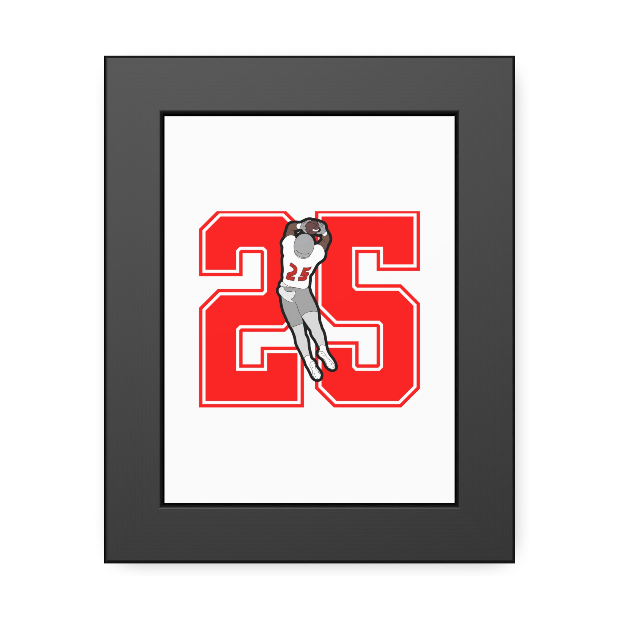 Framed Poster — character_number in Black
