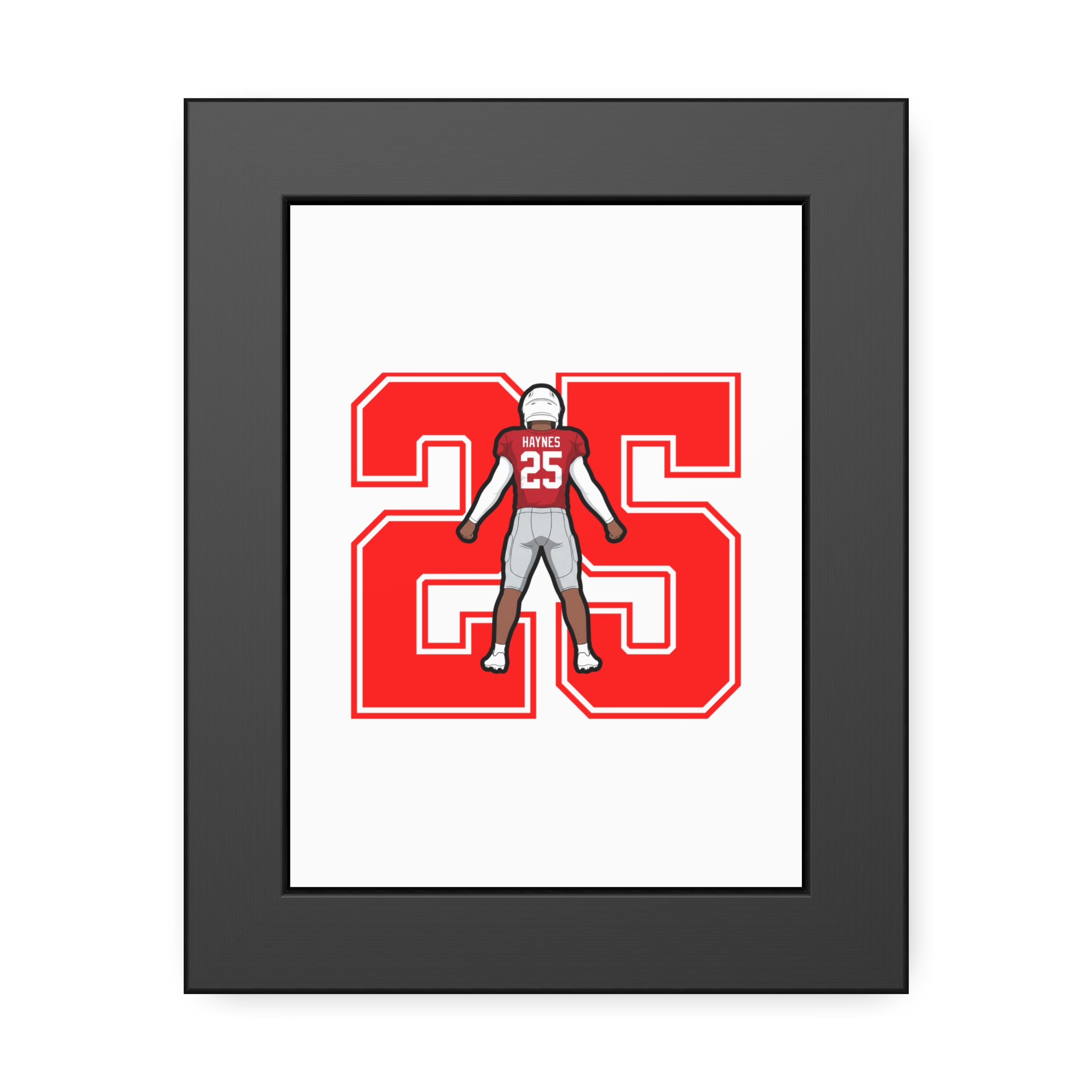 Framed Poster — character_number in Black