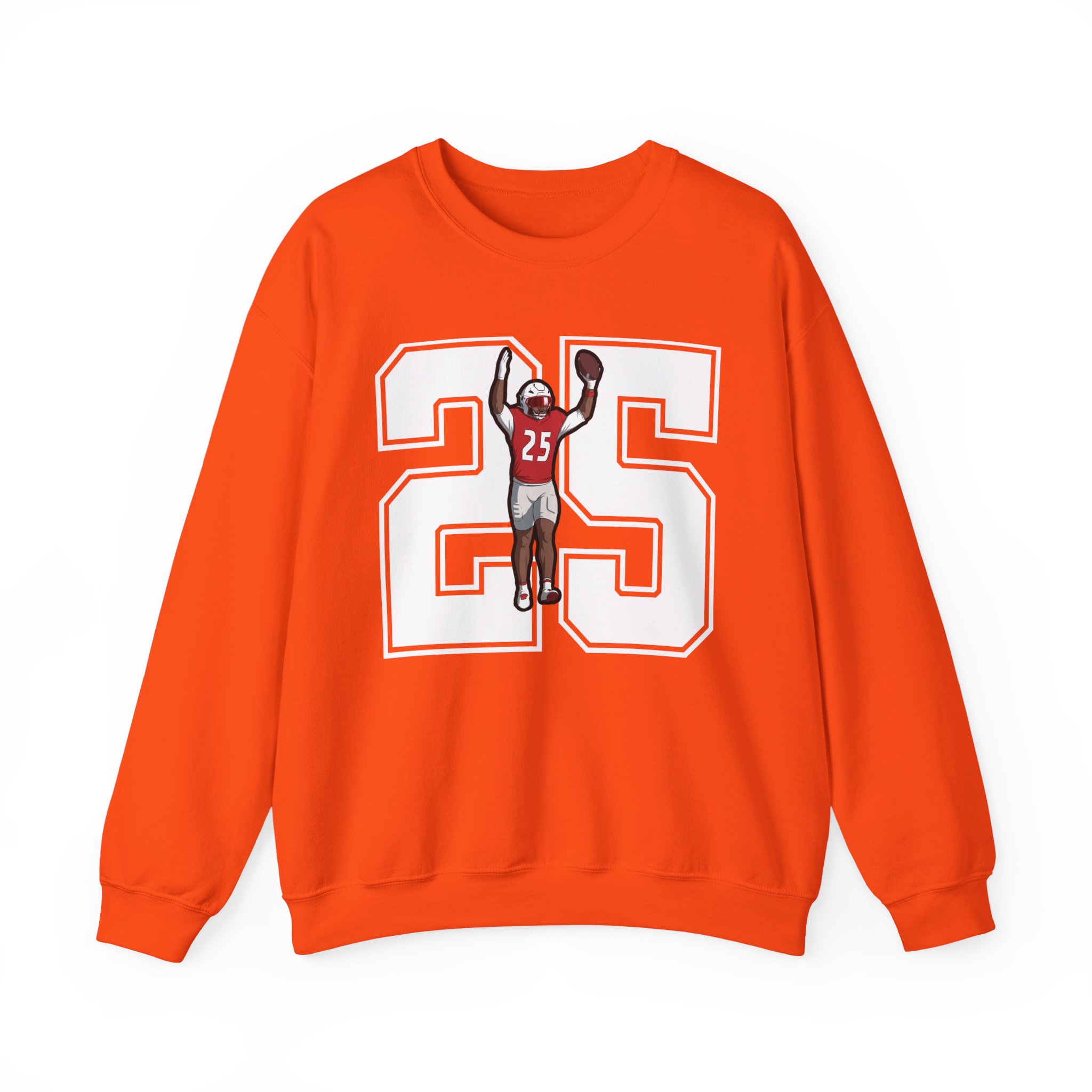 Crewneck Sweatshirt — character_number in Orange