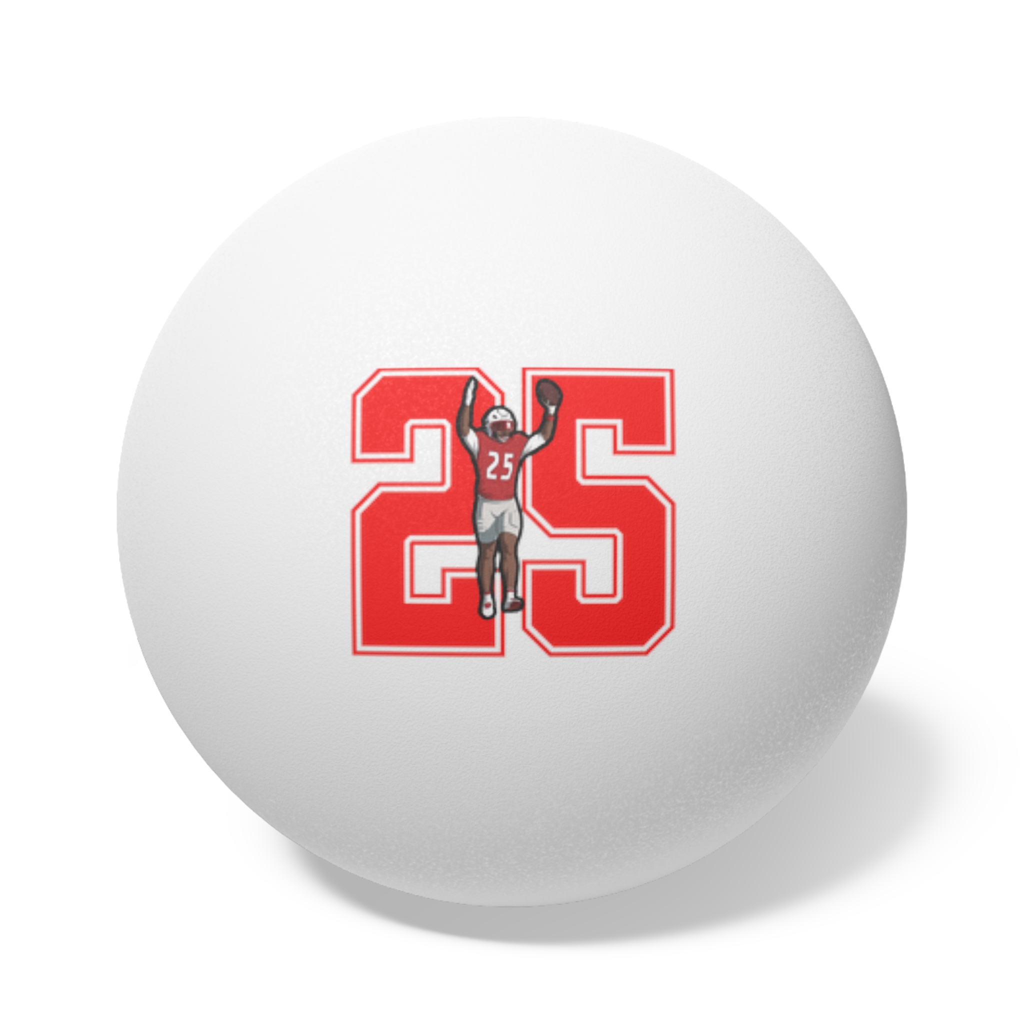 Ping Pong Balls, 6 pcs — character_number in White