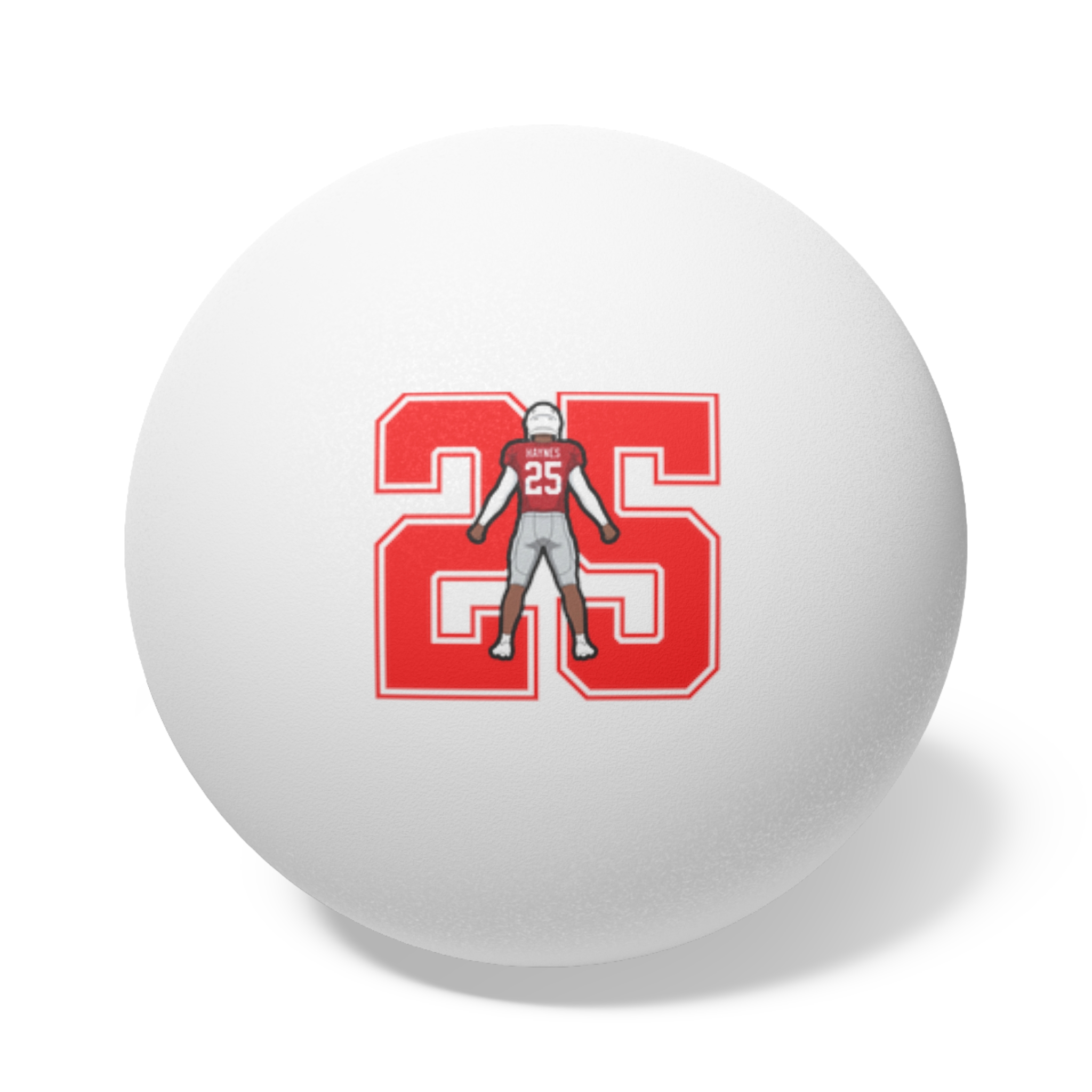 Ping Pong Balls, 6 pcs — character_number in White