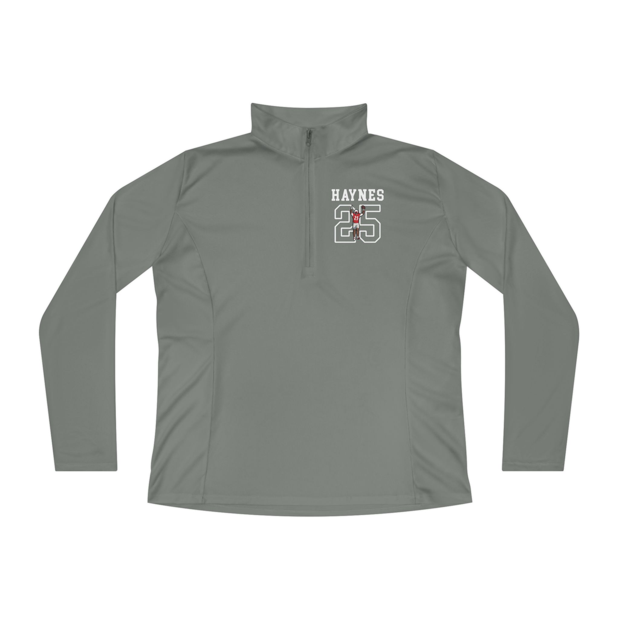Women's Q-Zip Pullover — character_shirsey in Grey