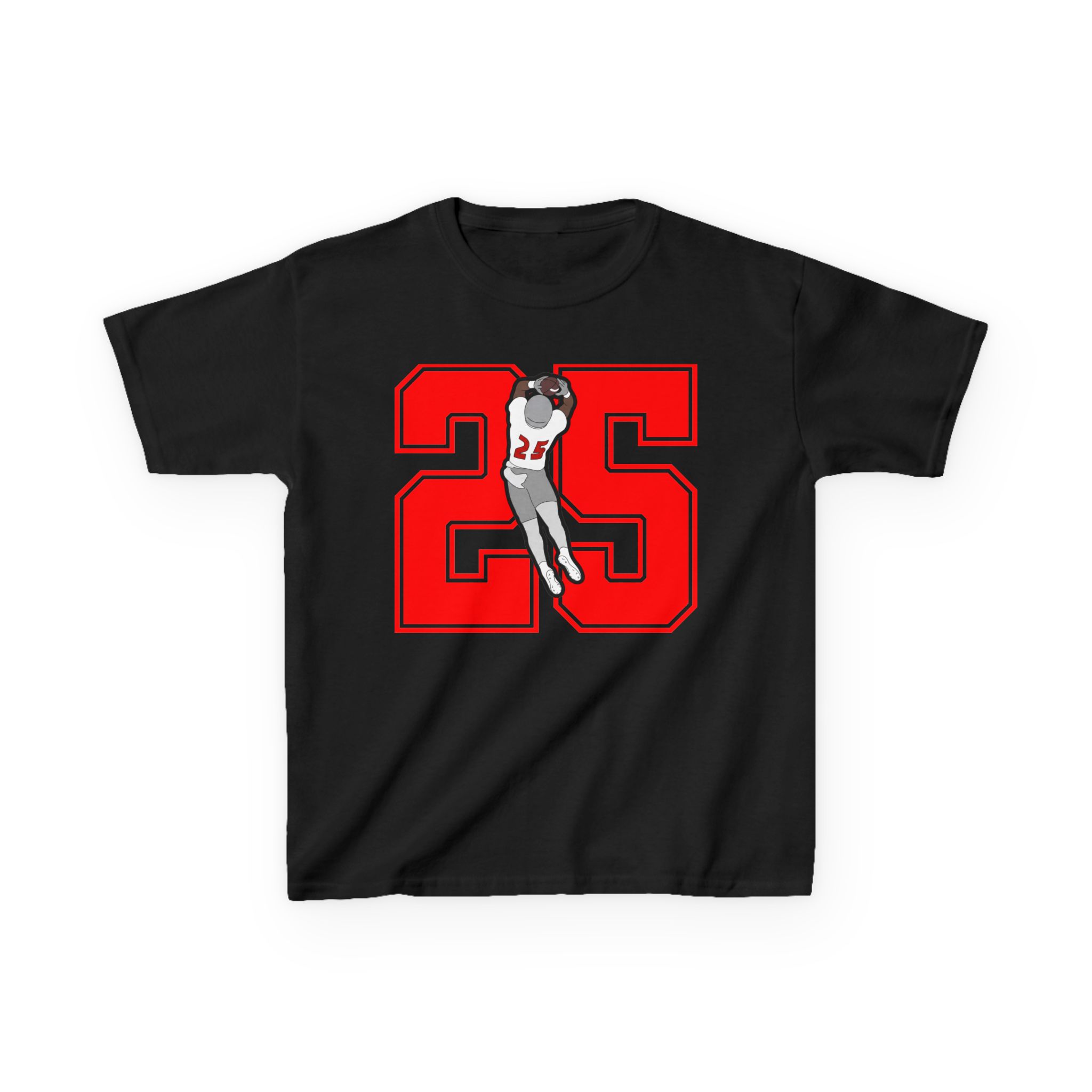 Youth Tee — character_number in Black