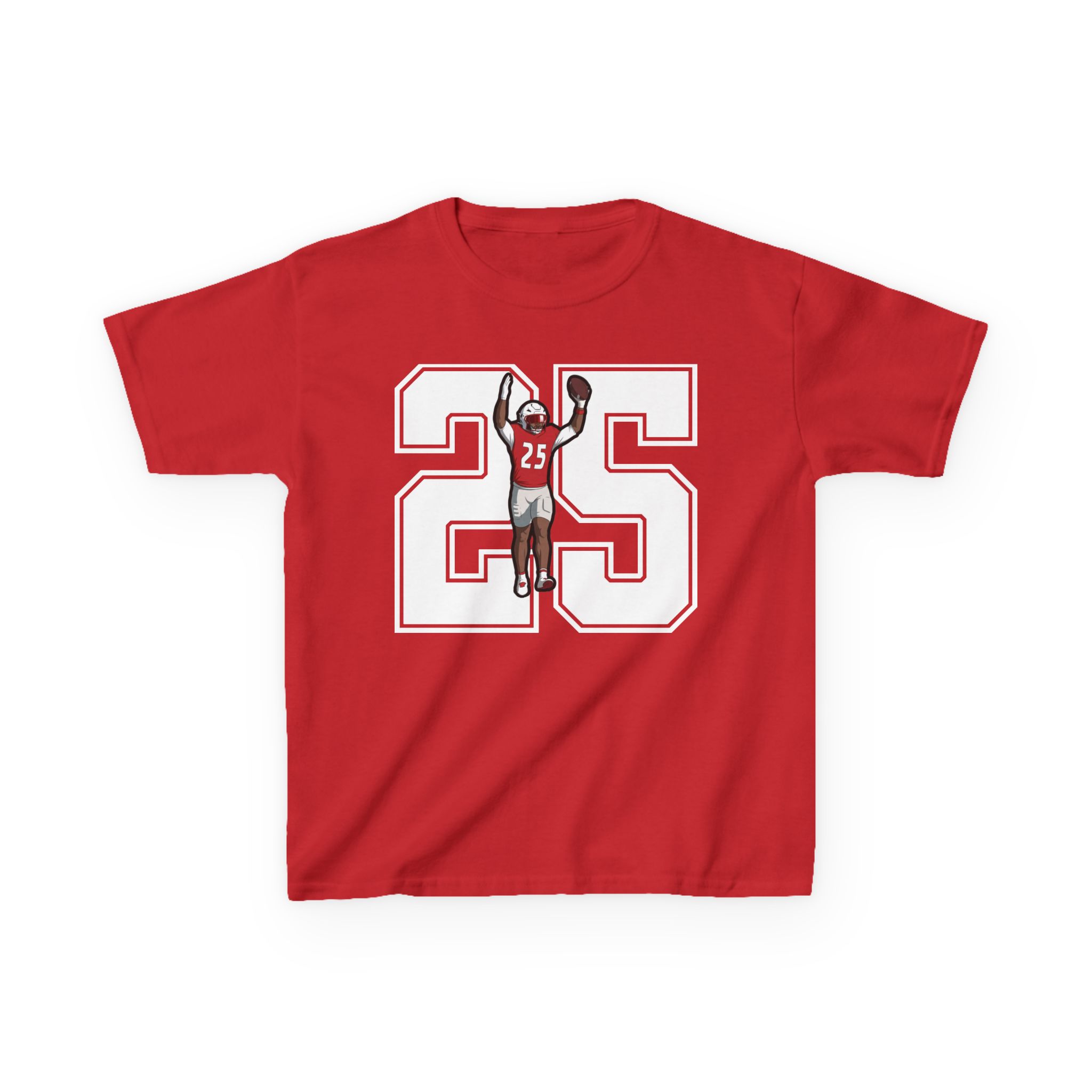 Youth Tee — character_number in Red