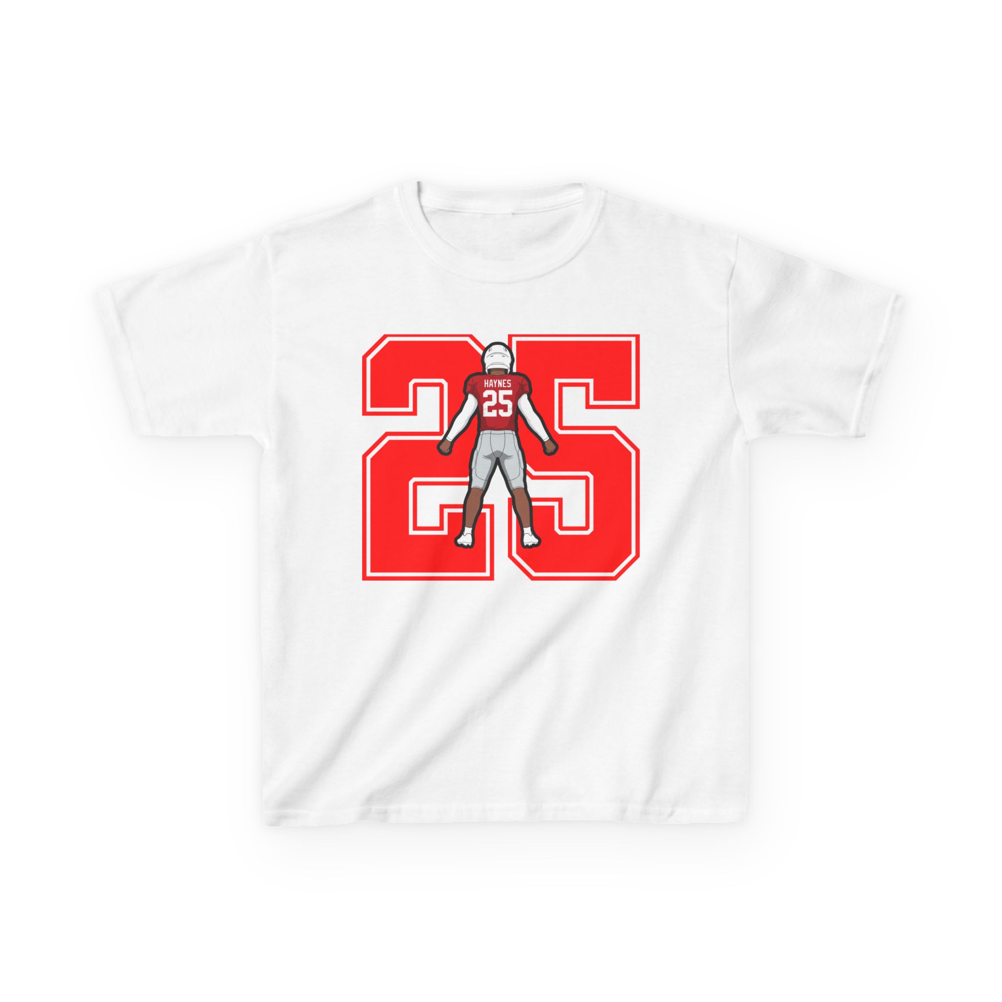 Youth Tee — character_number in White