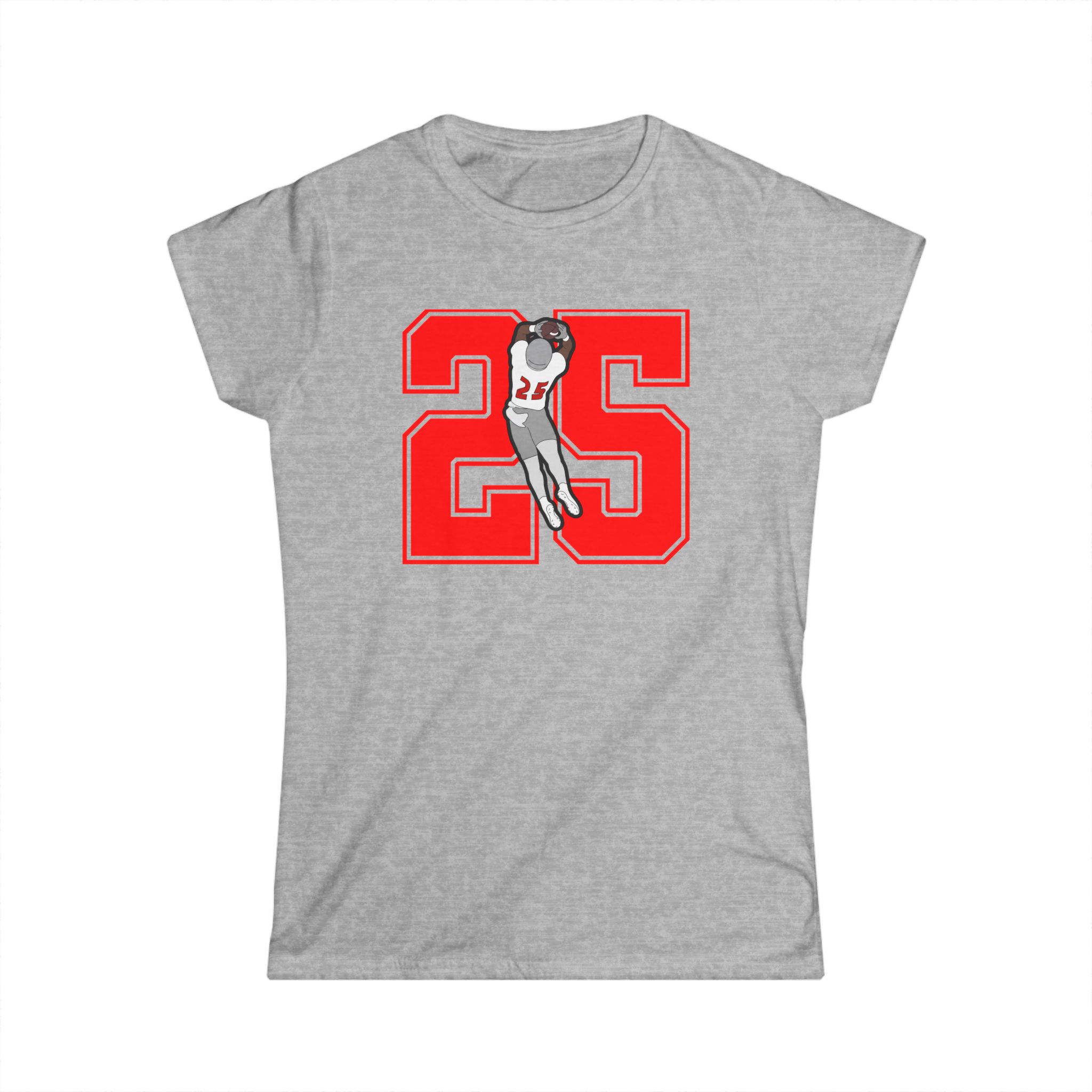 Women's Softstyle Tee — character_number in Grey
