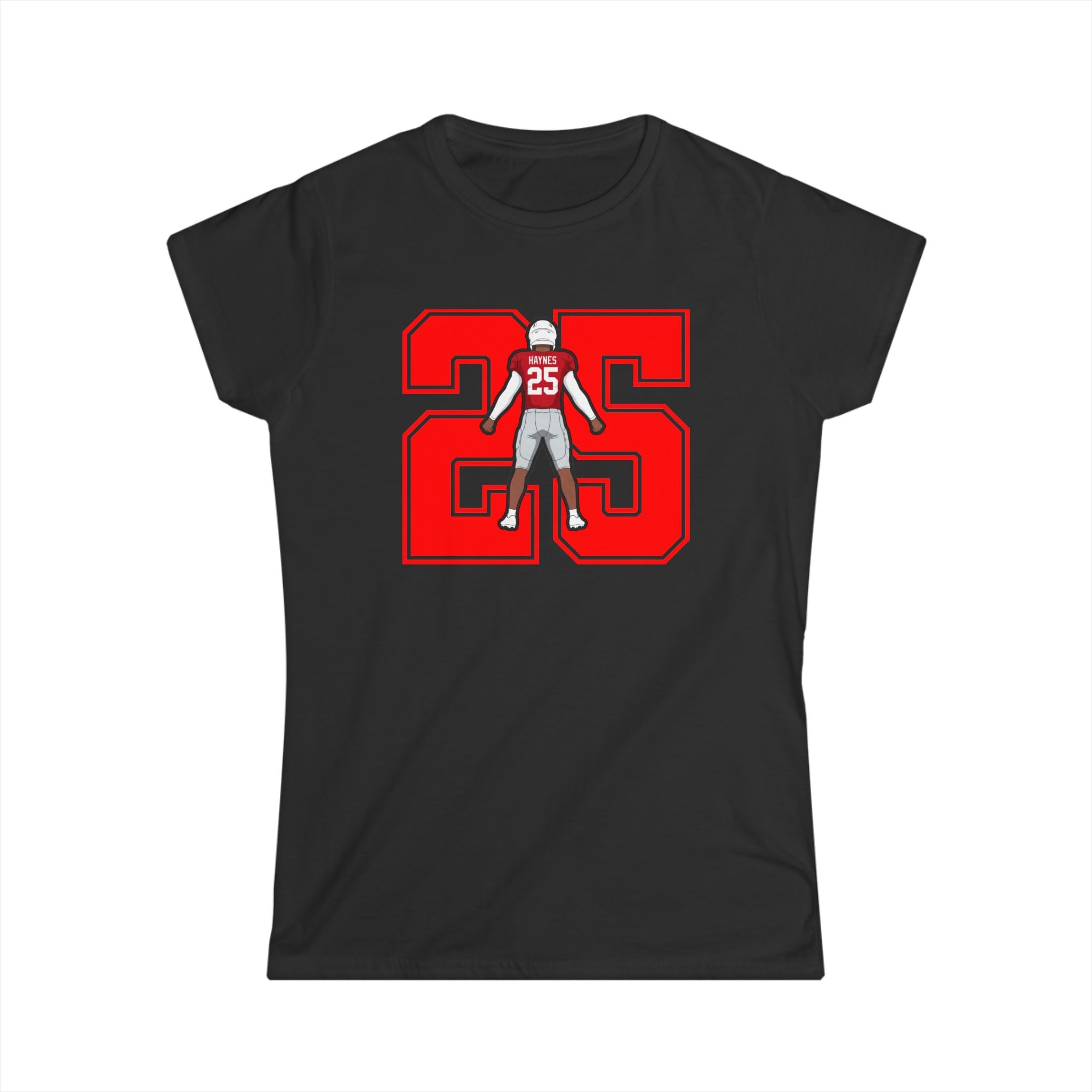 Women's Softstyle Tee — character_number in Black