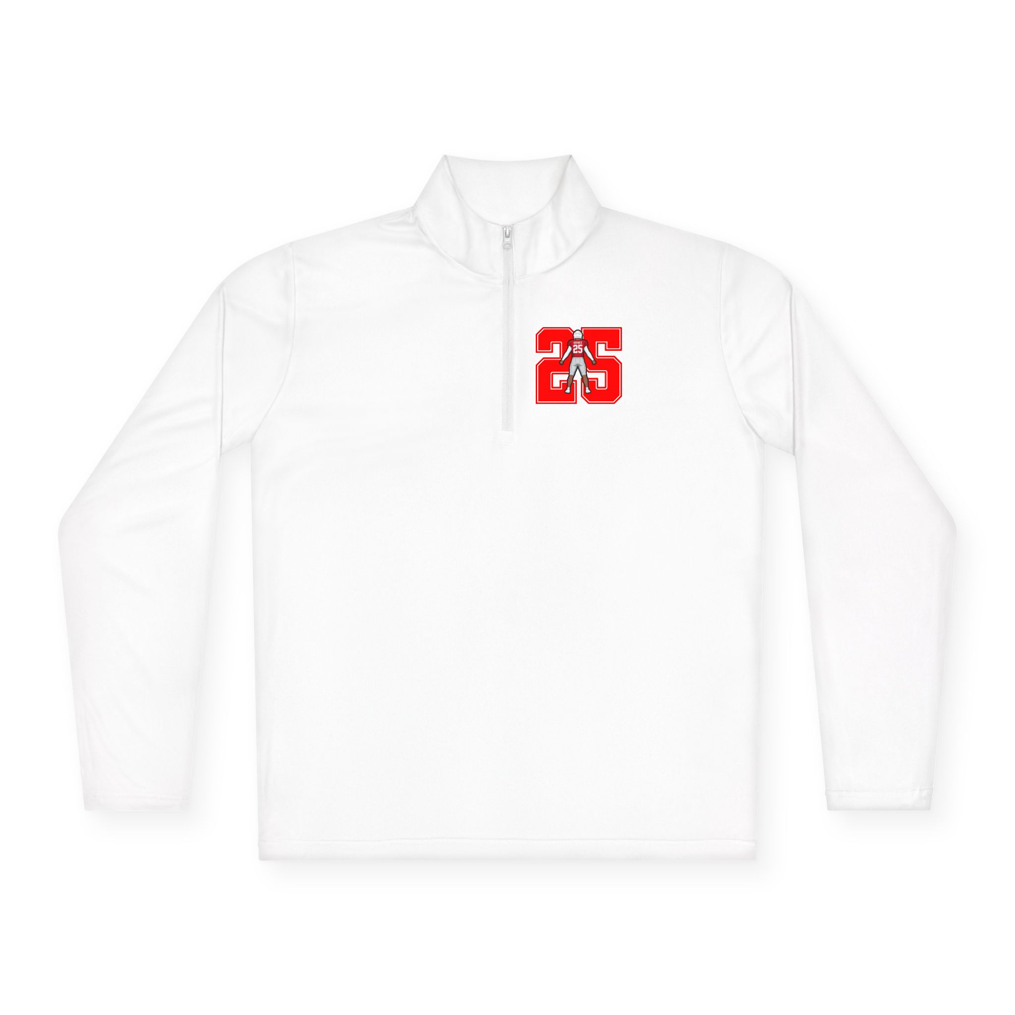 Q-Zip Pullover — character_number in White