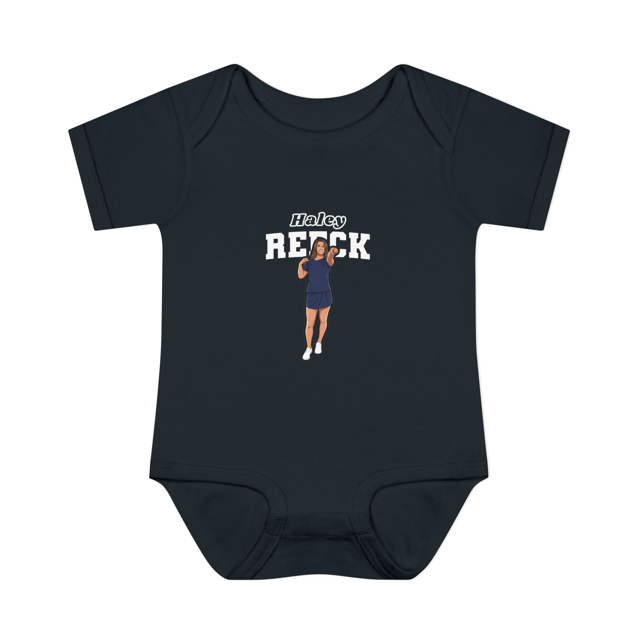 Baby Onesie — character_name_arch in Black