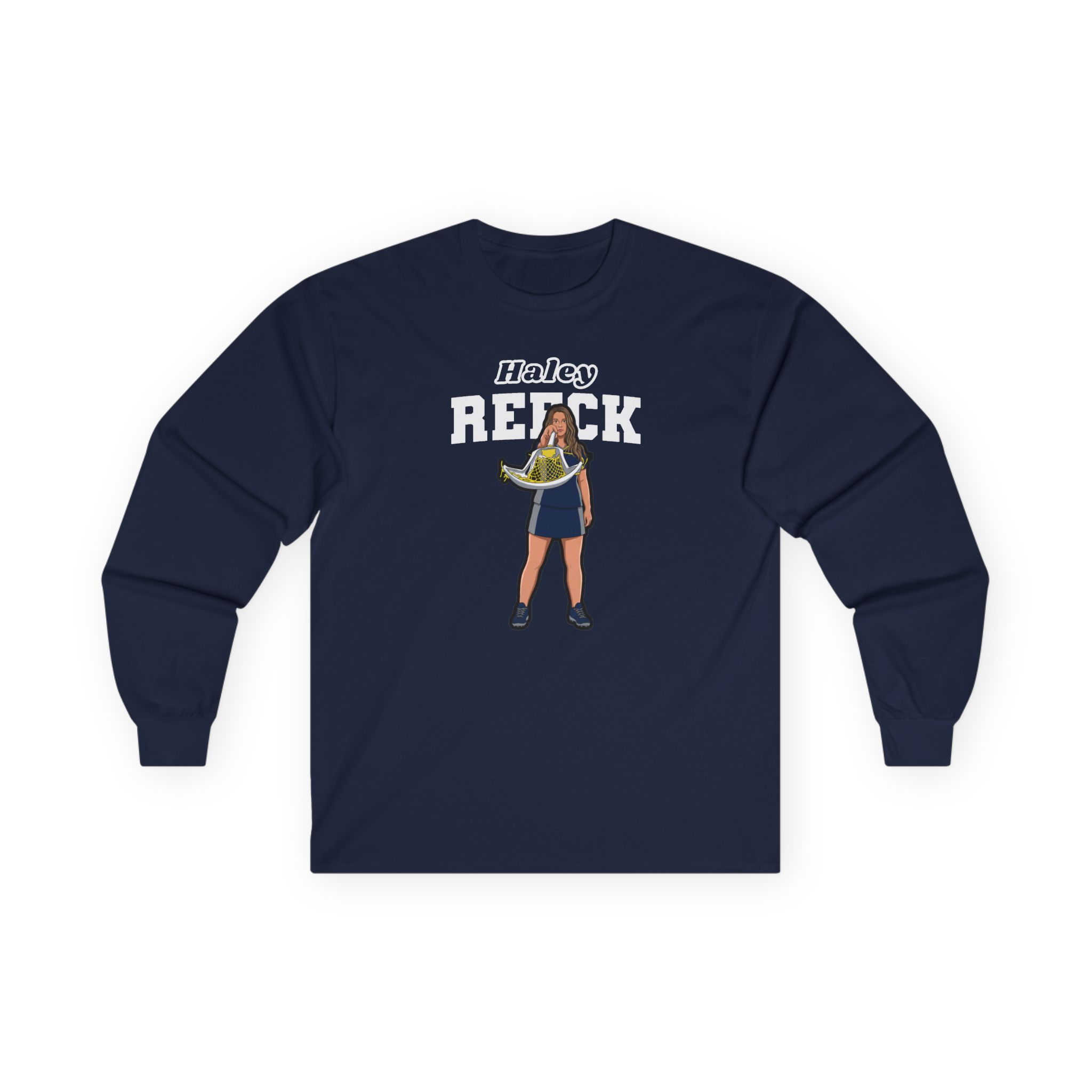 Long Sleeve Tee — character_name_arch in Navy