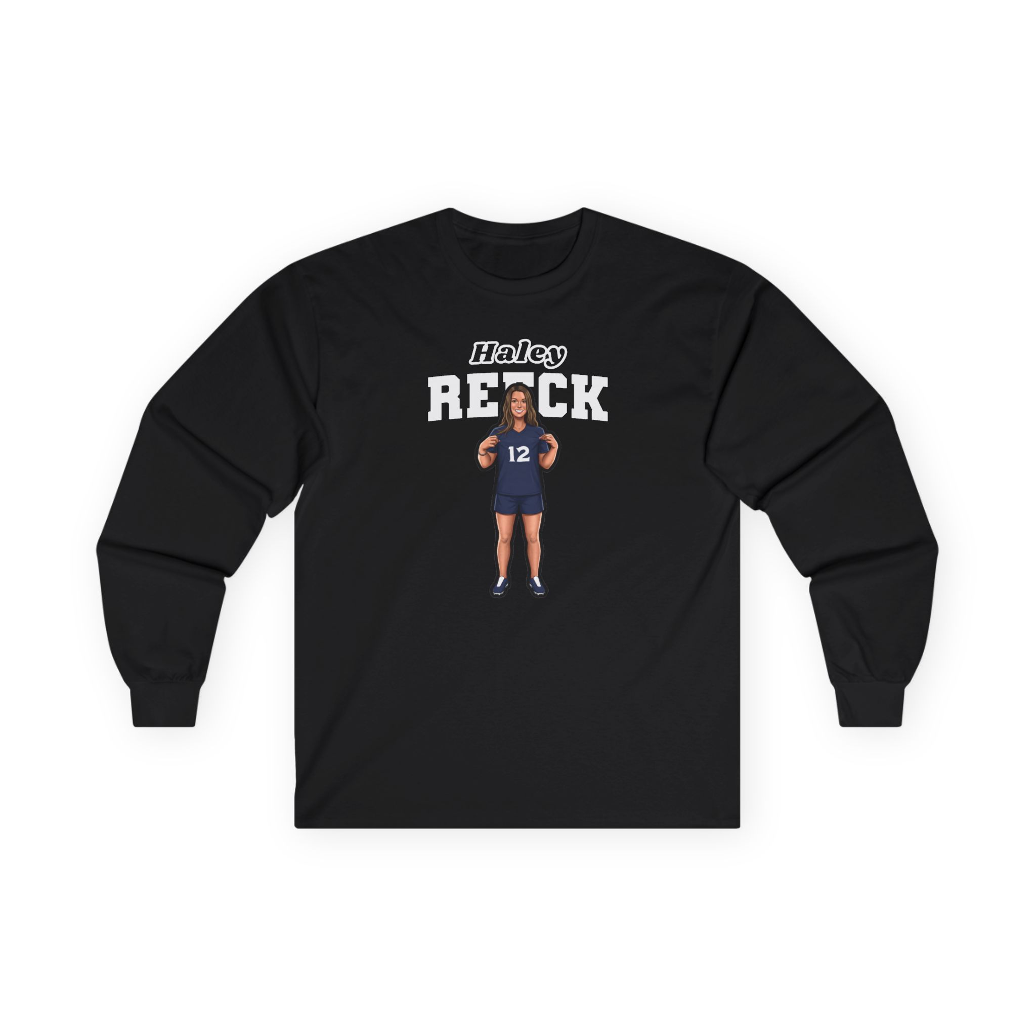 Long Sleeve Tee — character_name_arch in Black