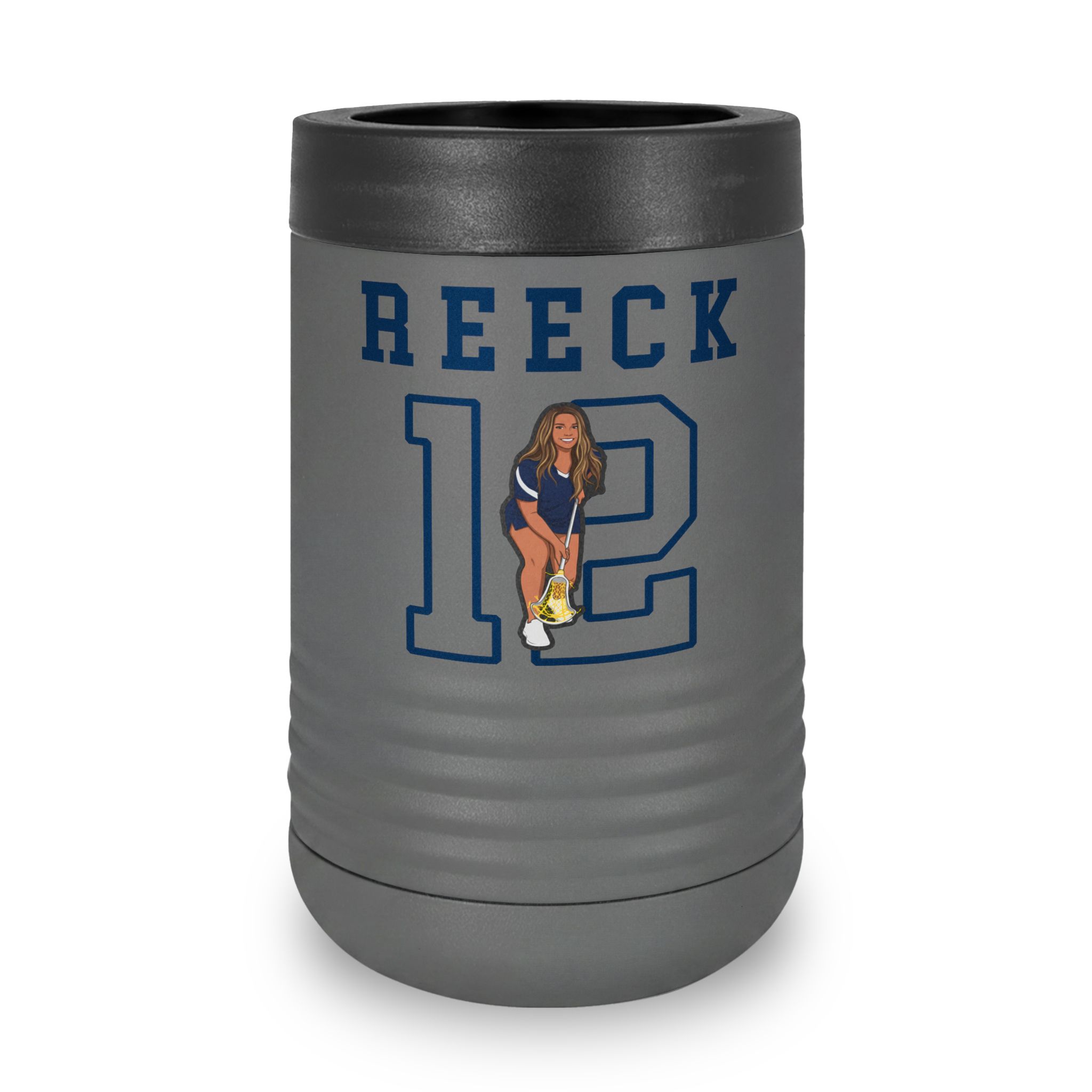 Stainless Can Cooler — character_shirsey in Grey