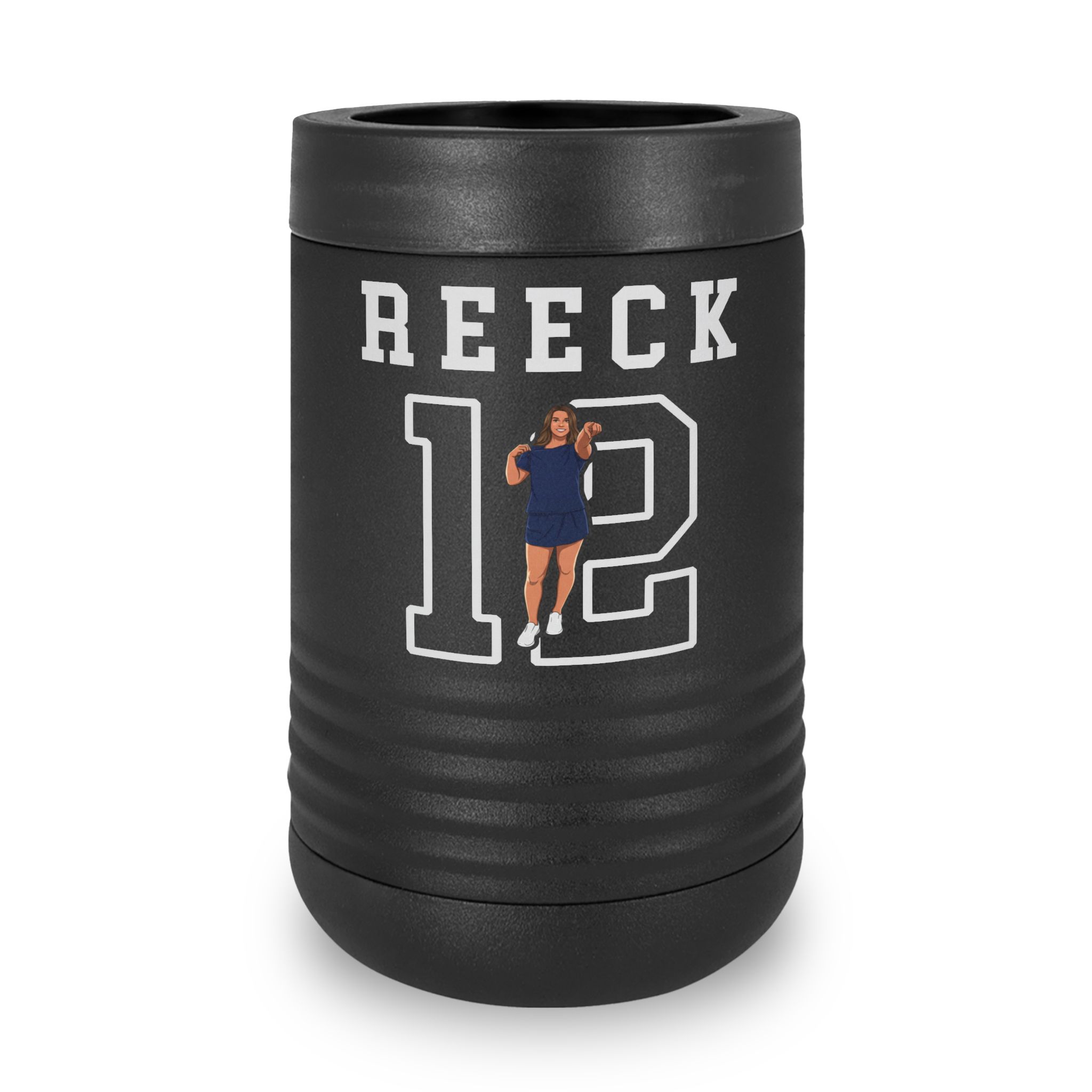 Stainless Can Cooler — character_shirsey in Black