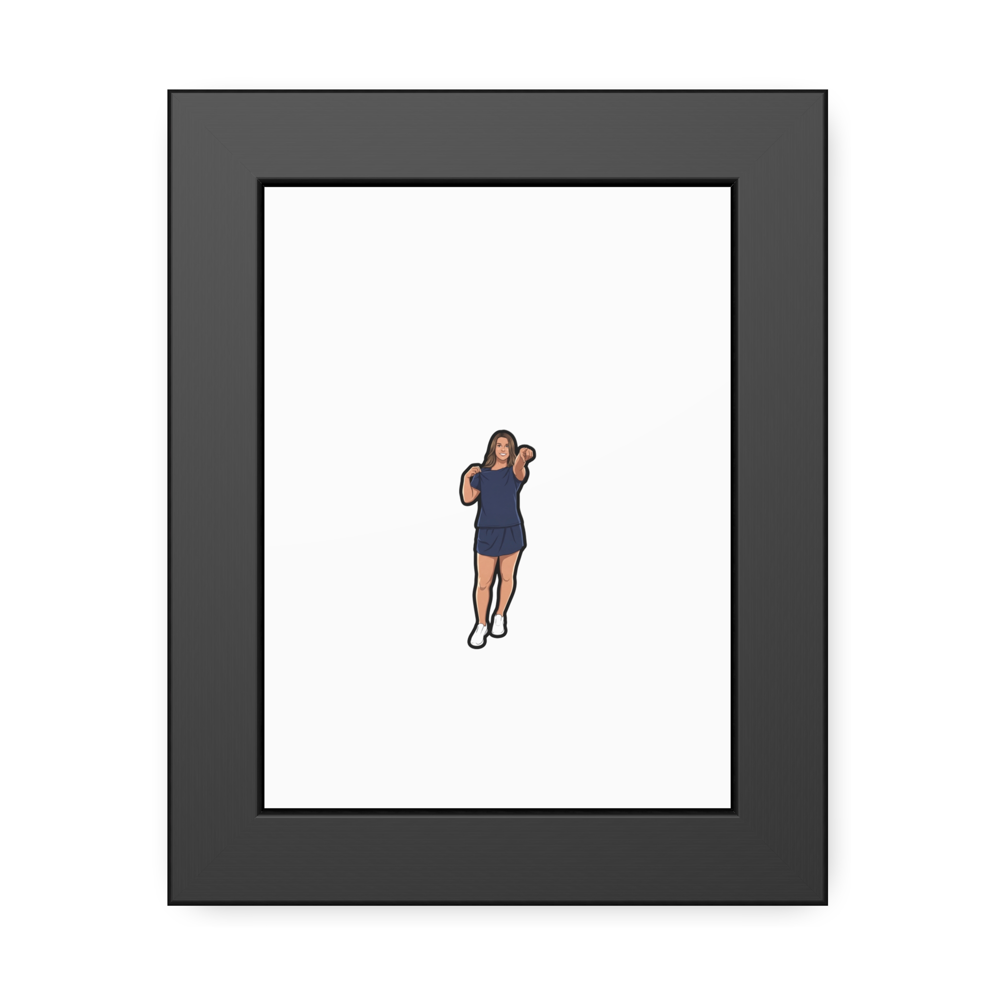 Framed Poster — character_shirsey in Black