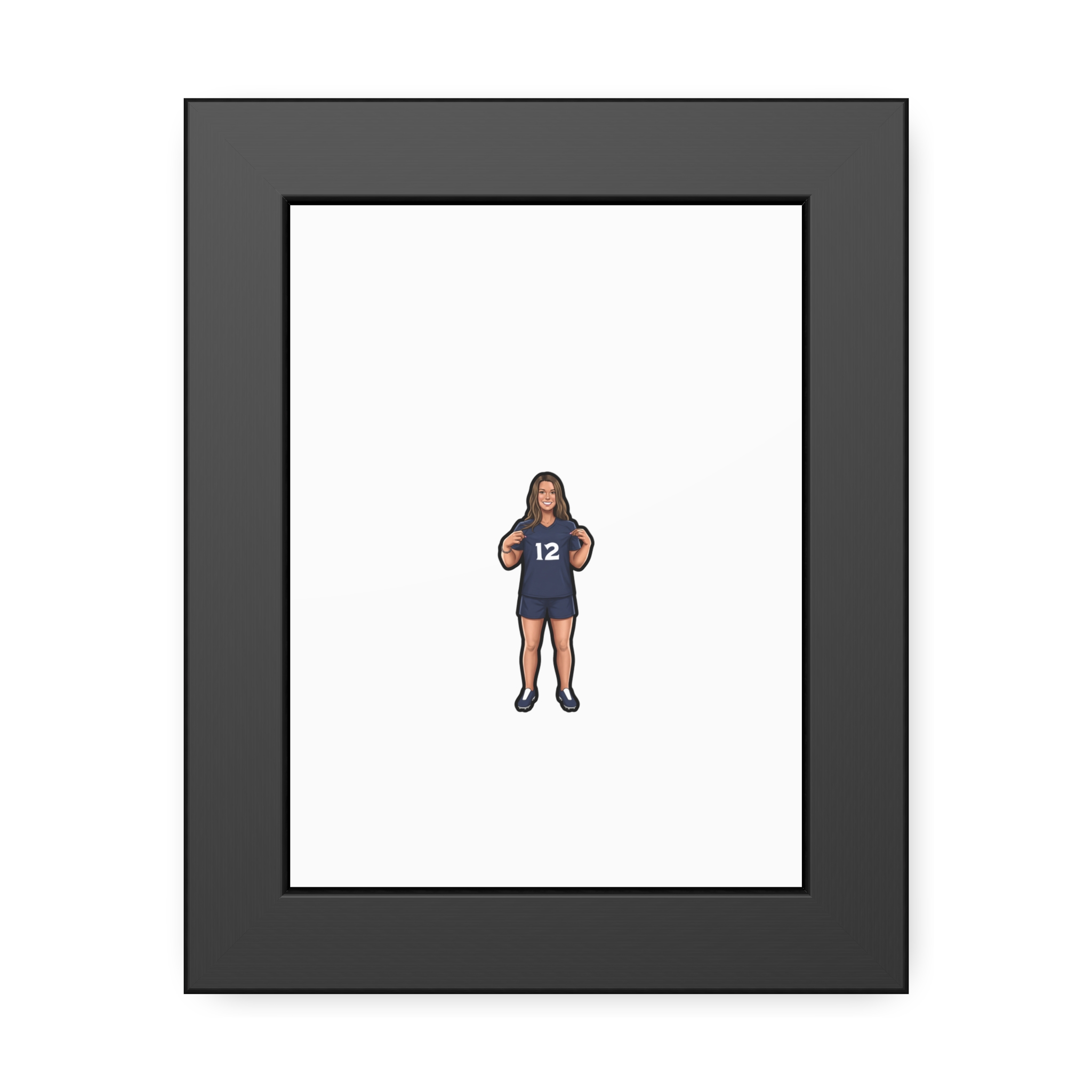 Framed Poster — character_shirsey in Black