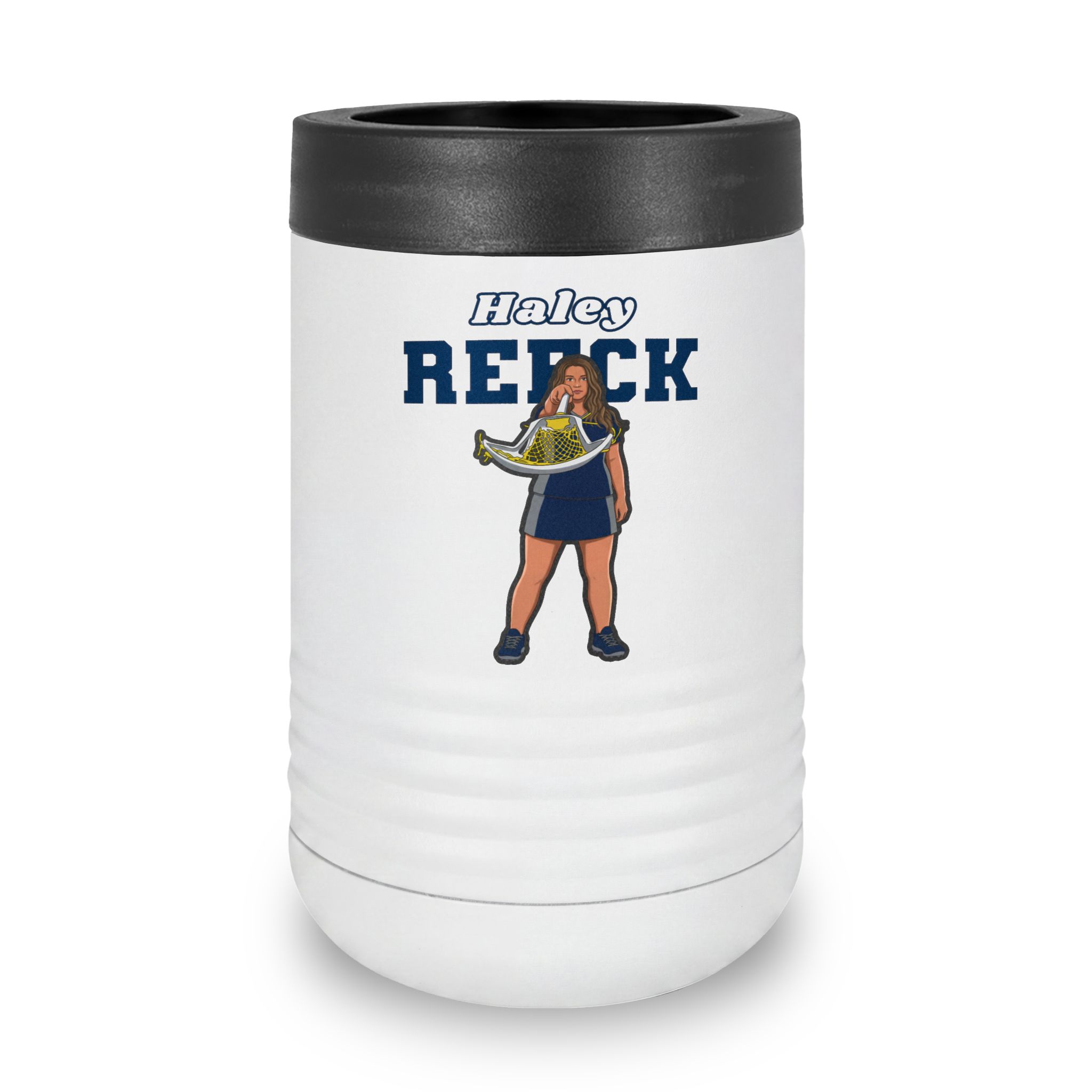 Stainless Can Cooler — character_name_arch in White