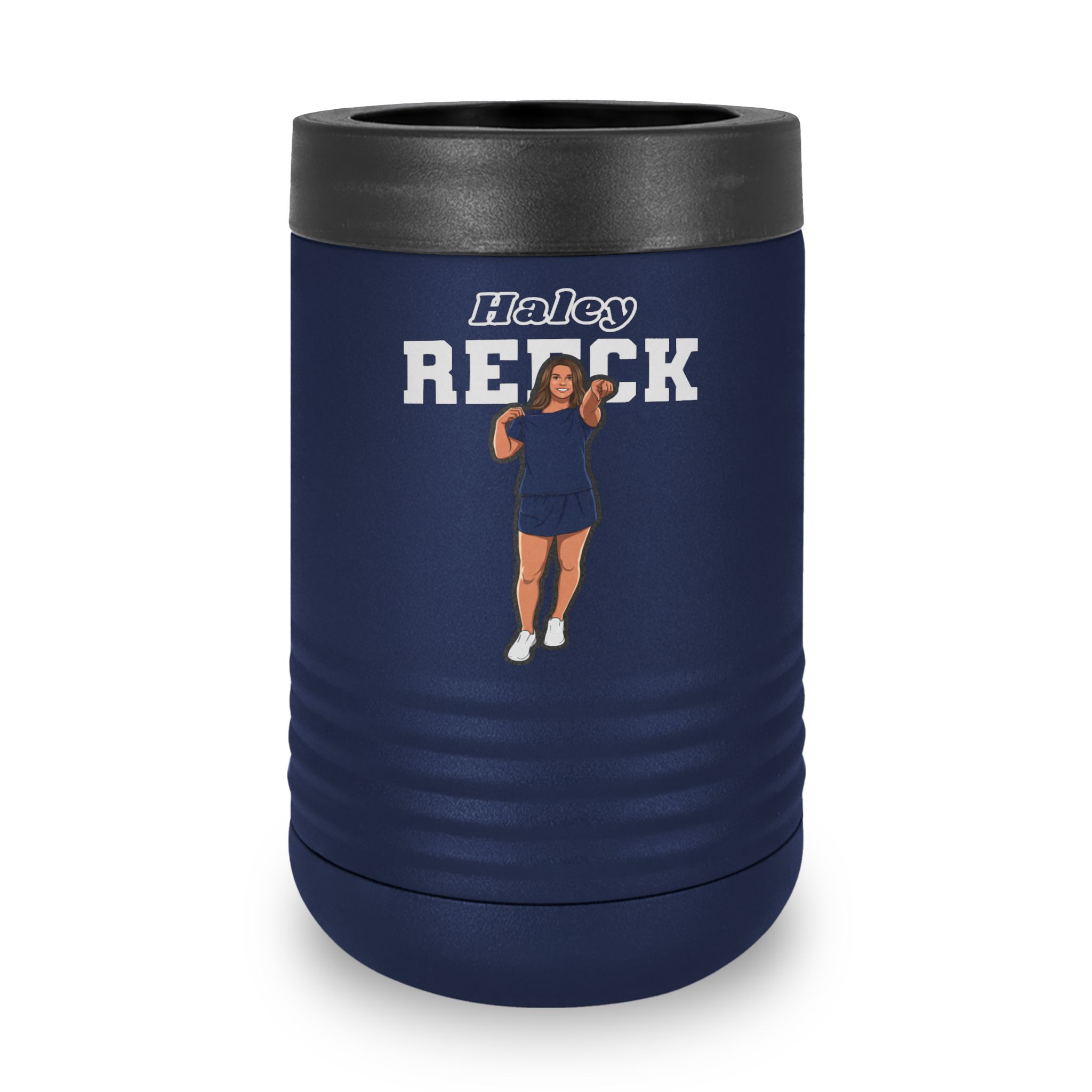 Stainless Can Cooler — character_name_arch in Navy