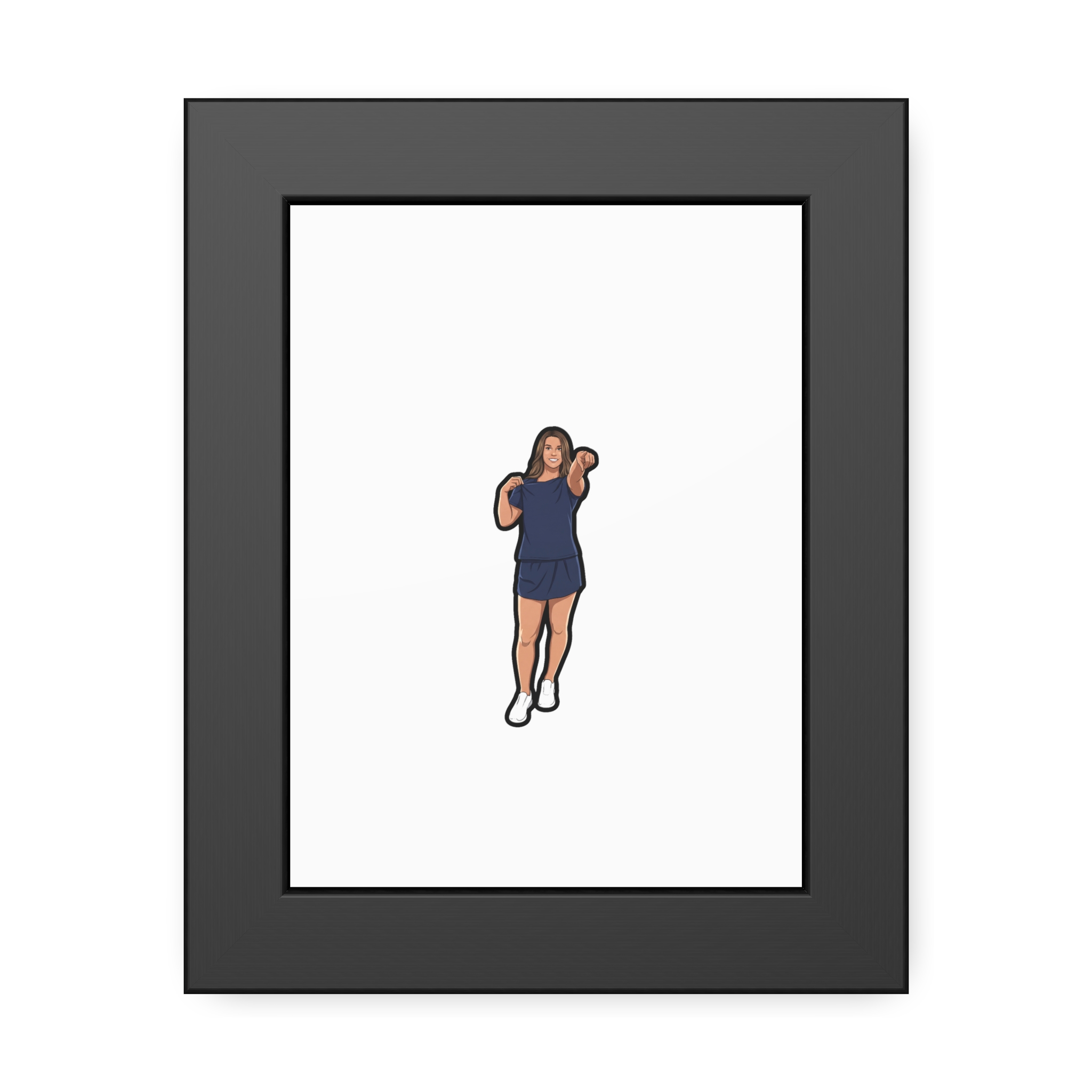 Framed Poster — character_name_arch in Black