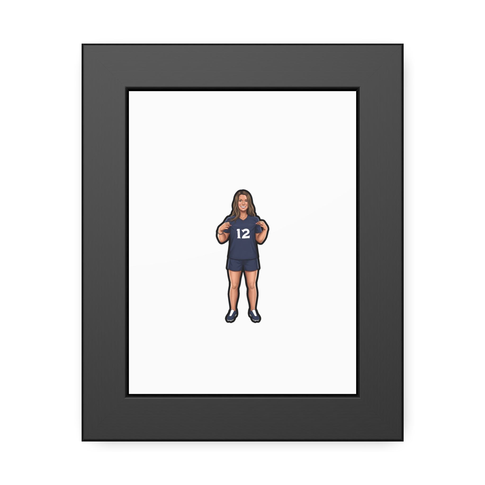 Framed Poster — character_name_arch in Black