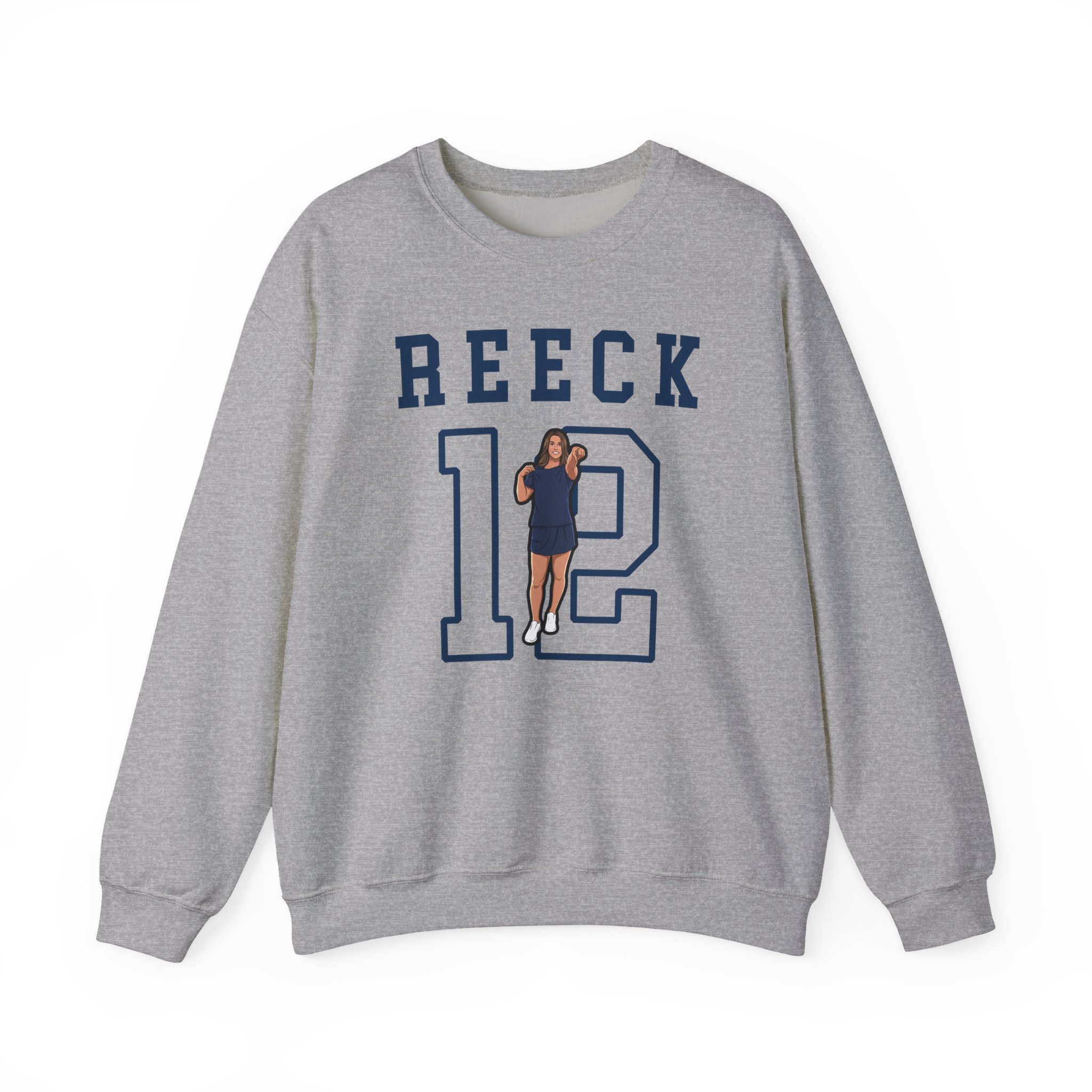 Crewneck Sweatshirt — character_shirsey in Grey