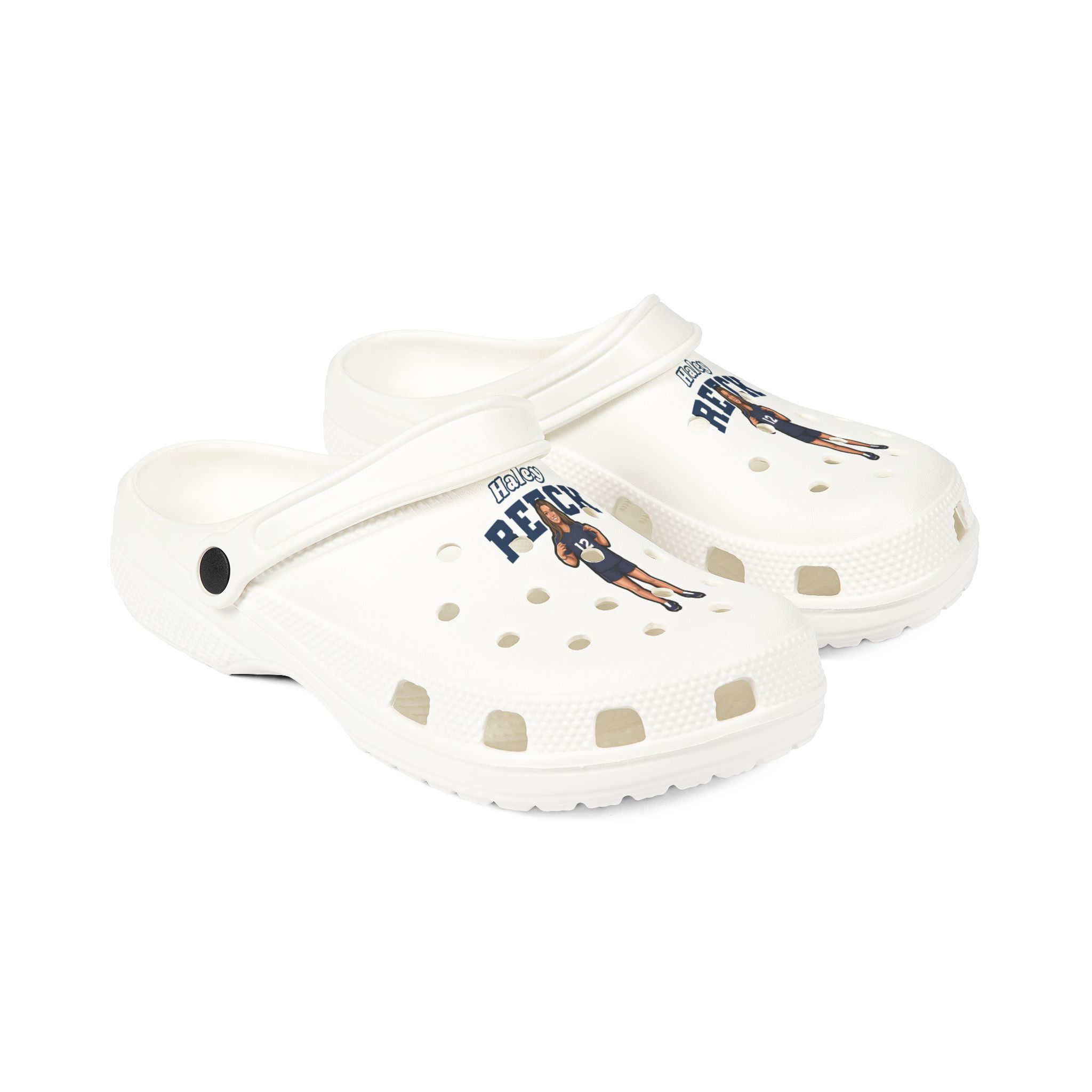 Rubber Clogs — character_name_arch in White