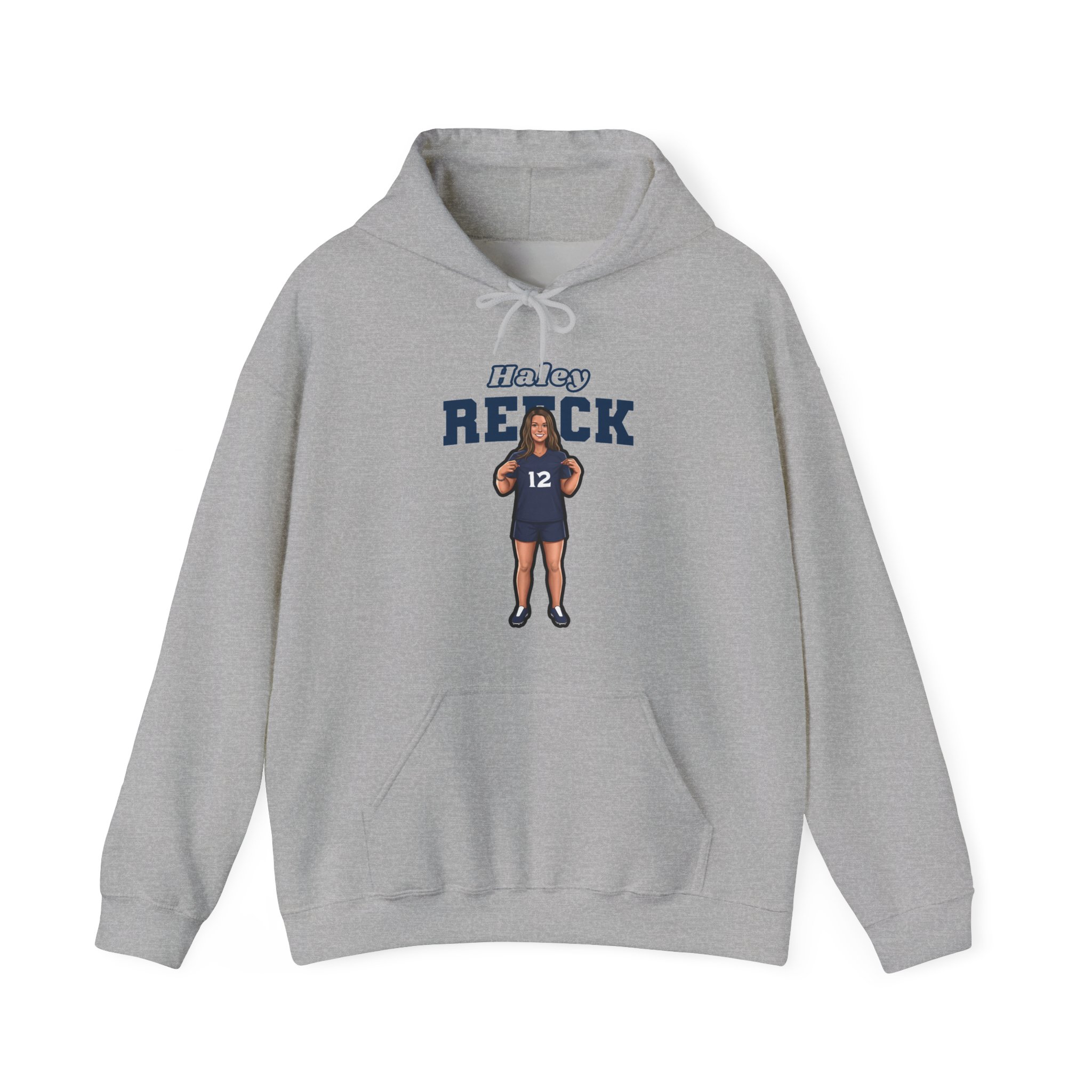 Hoodie — character_name_arch in Grey