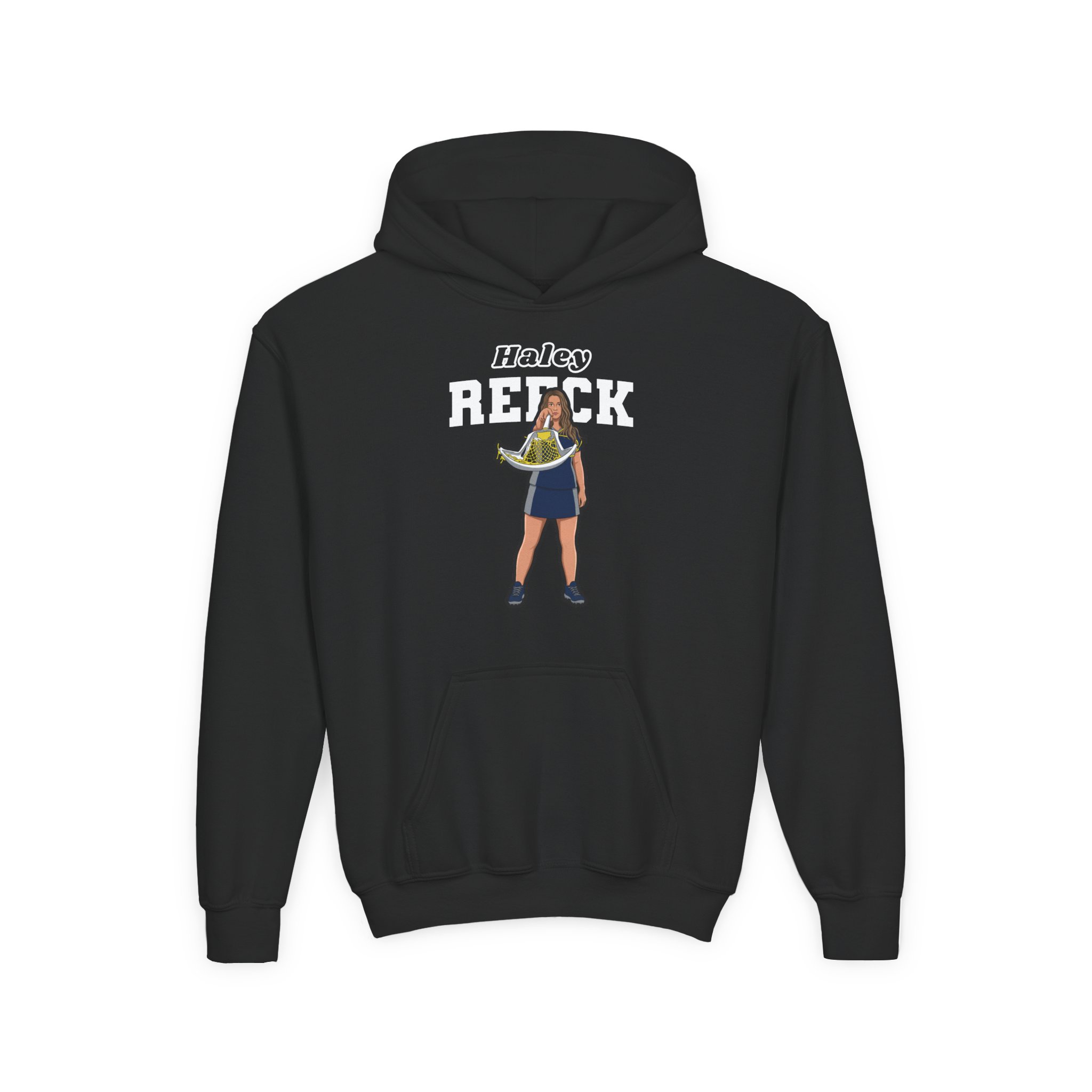 Youth Hoodie — character_name_arch in Black