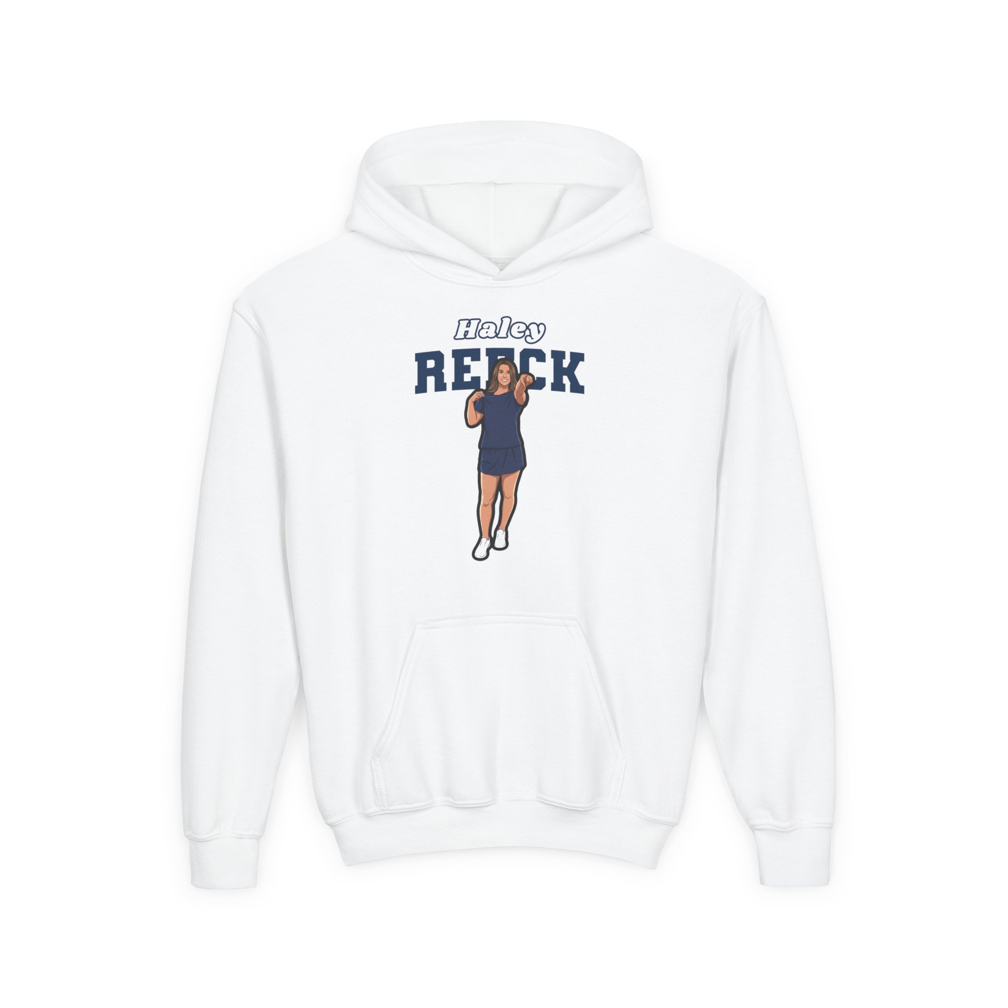 Youth Hoodie — character_name_arch in White