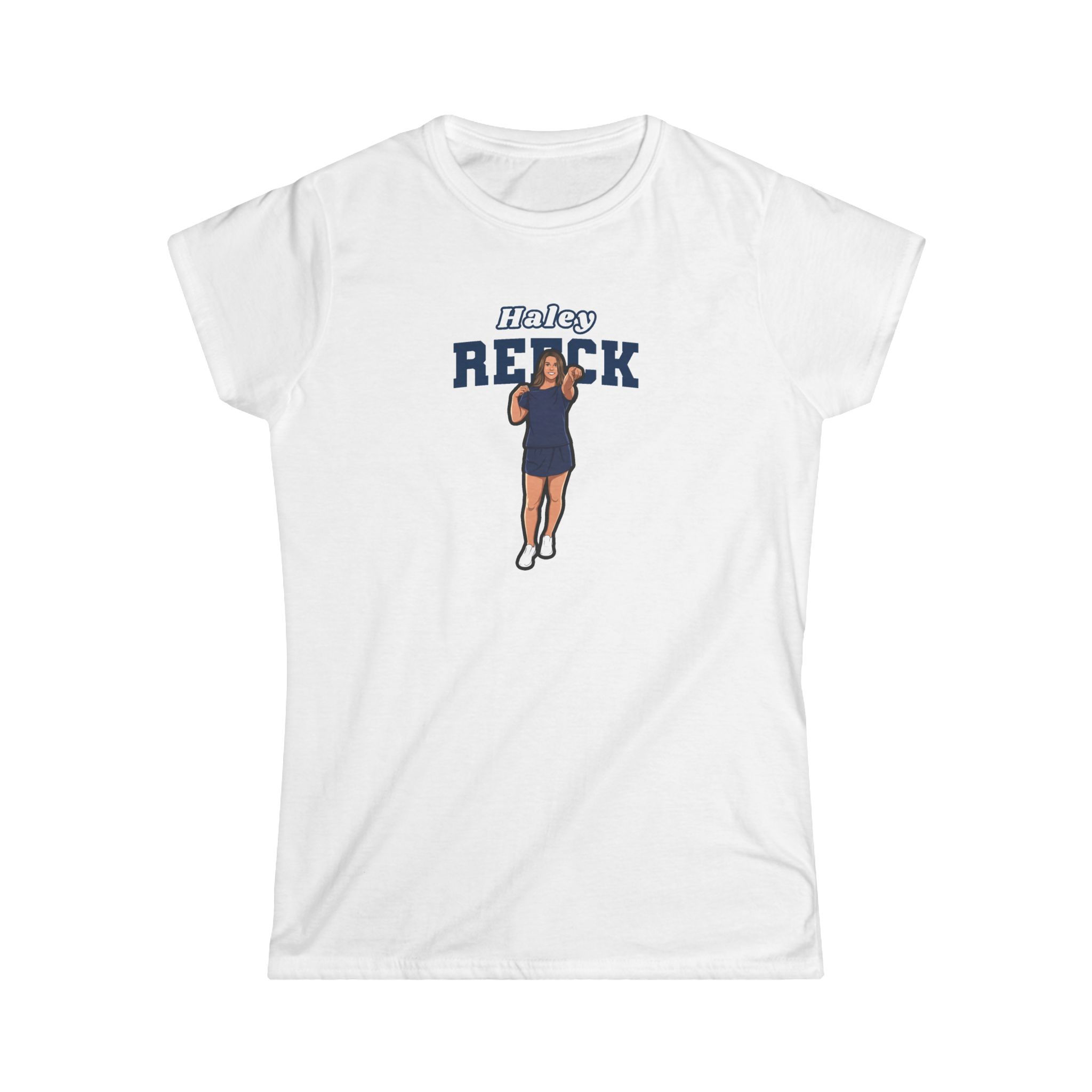 Women's Softstyle Tee — character_name_arch in White