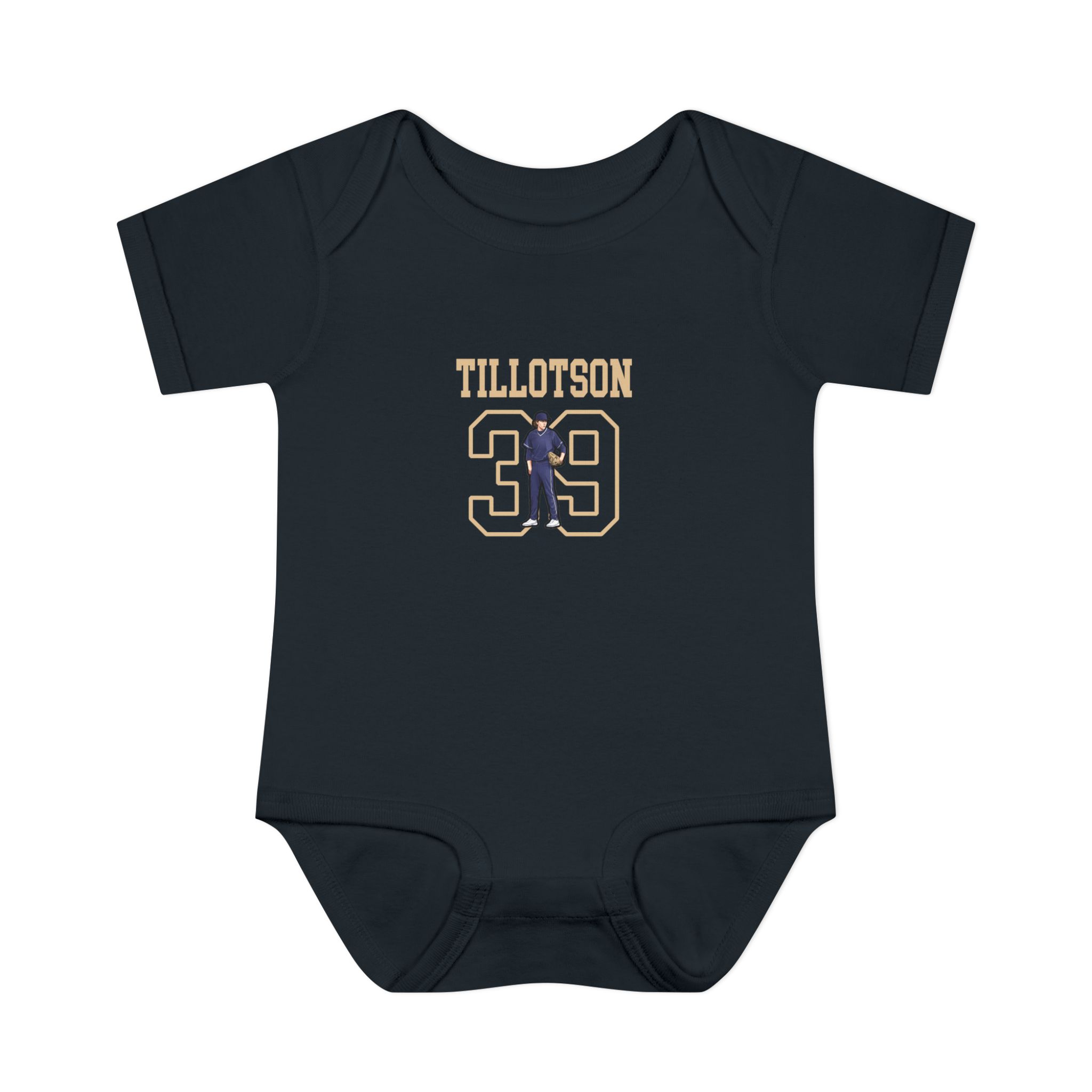 Baby Onesie — character_shirsey in Black