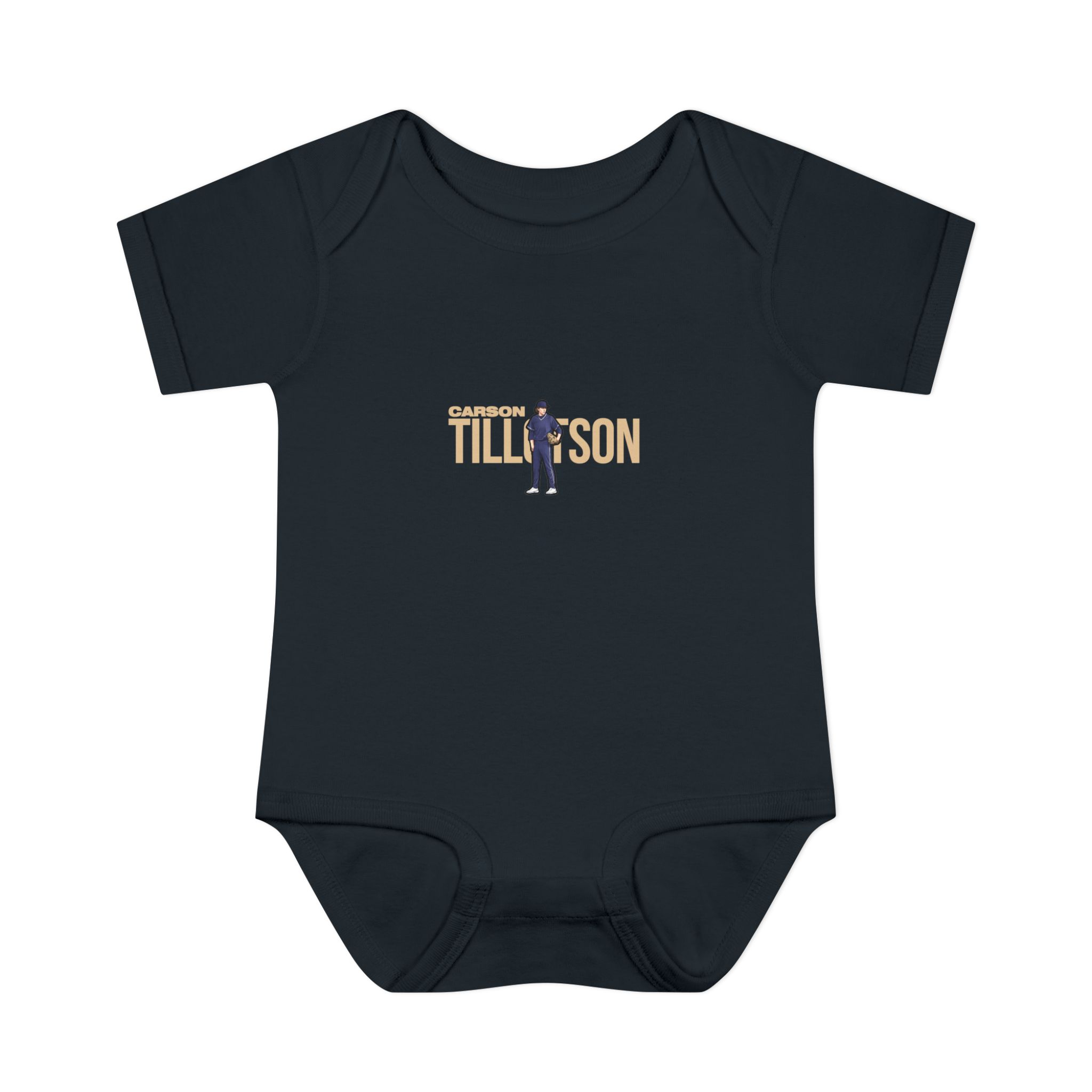 Baby Onesie — character_player_name in Black