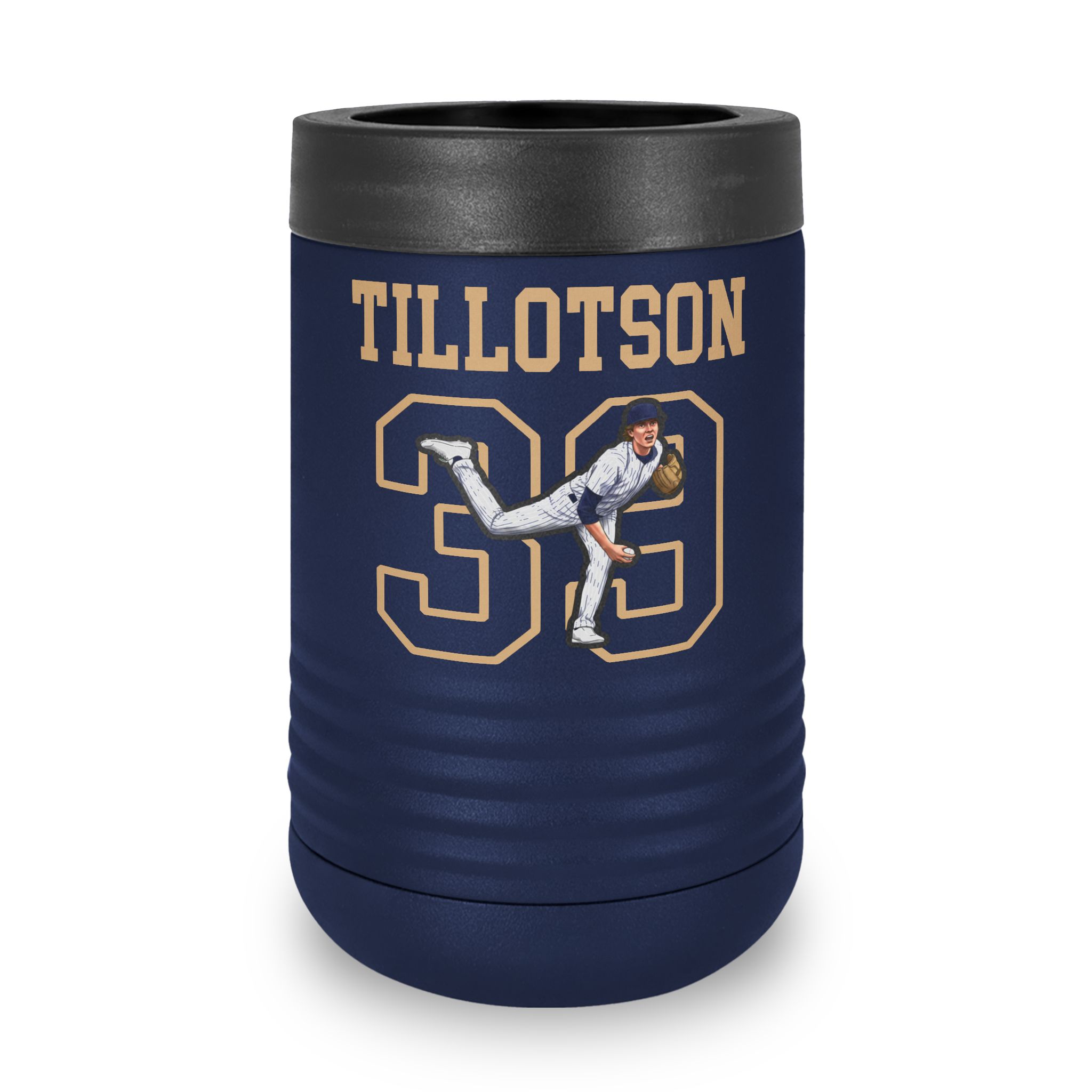 Stainless Can Cooler — character_shirsey in Navy