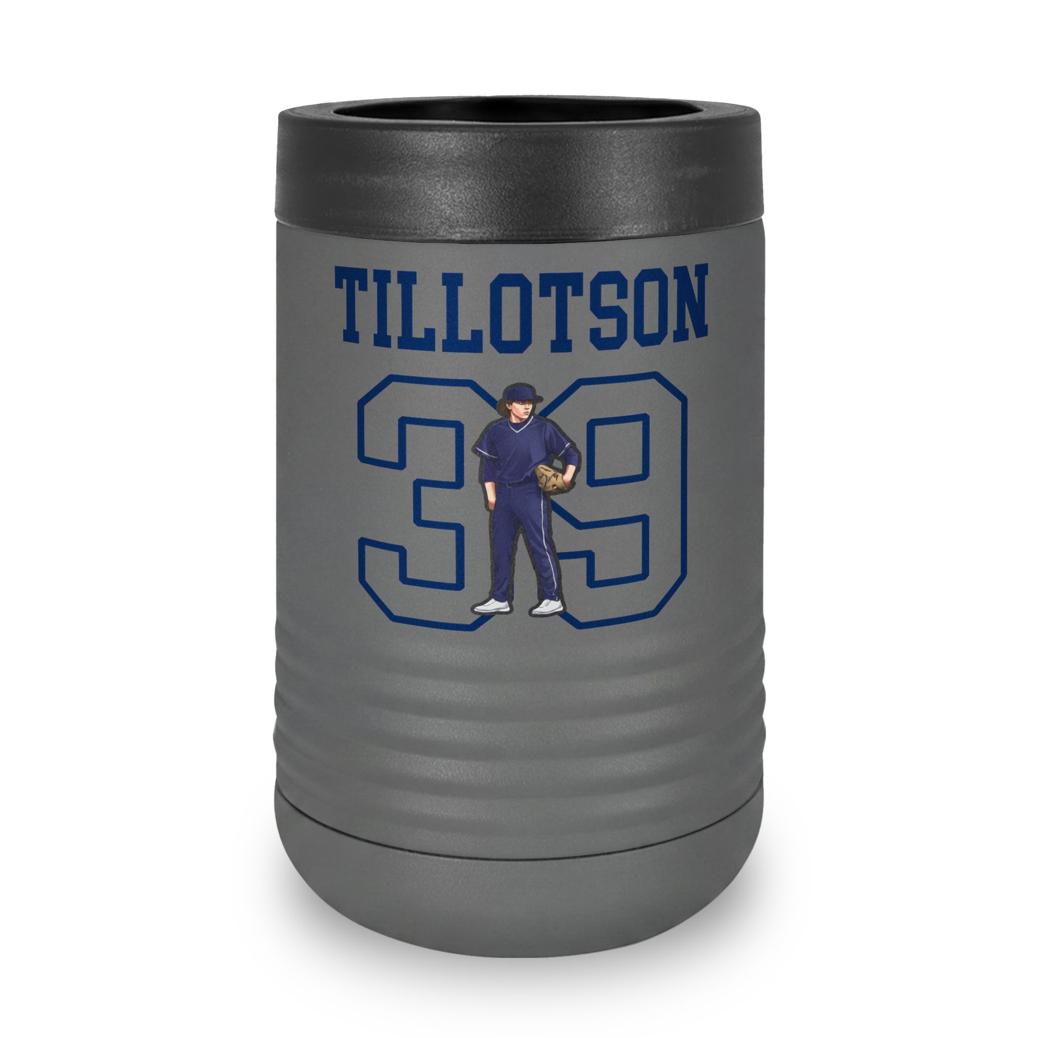 Stainless Can Cooler — character_shirsey in Grey