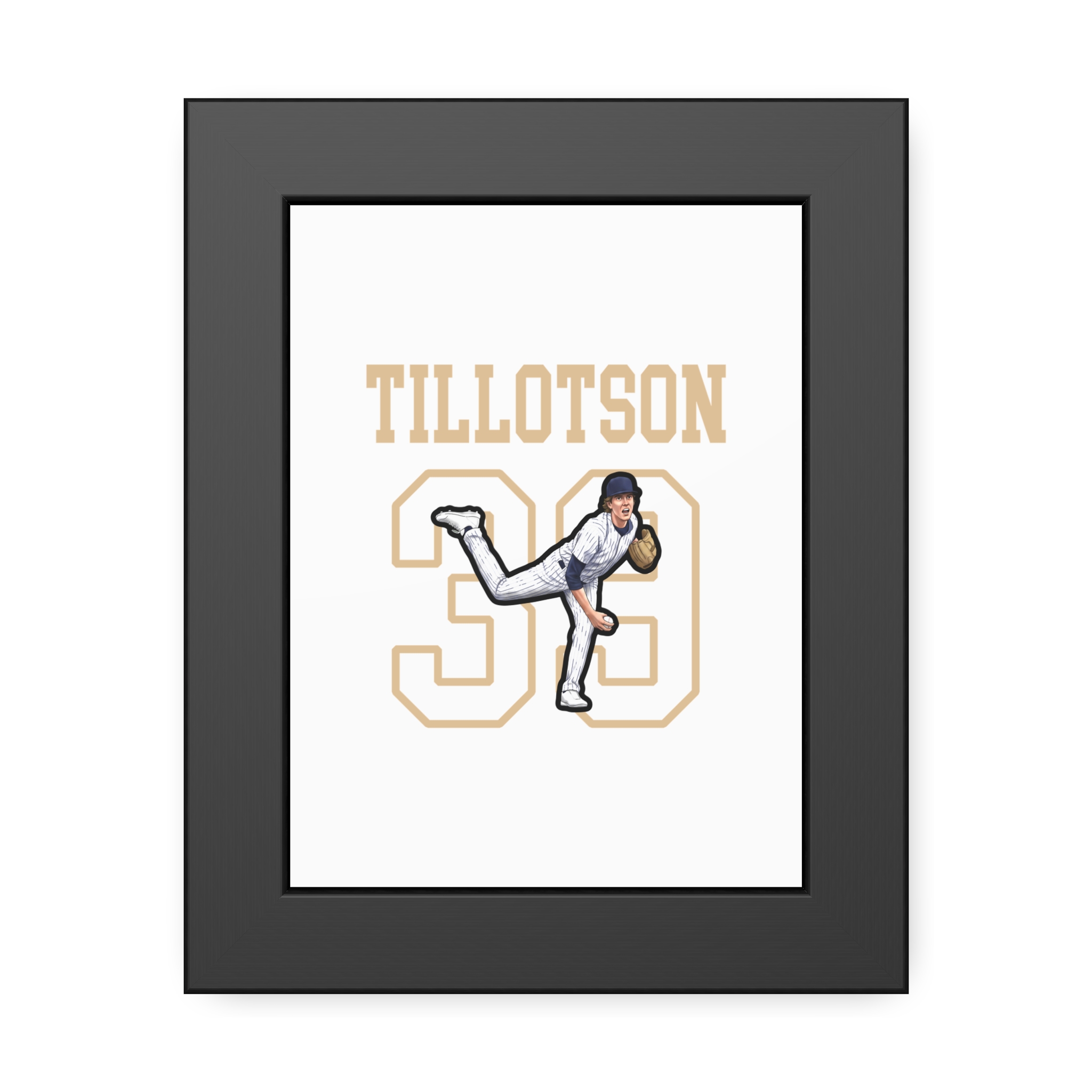 Framed Poster — character_shirsey in Black