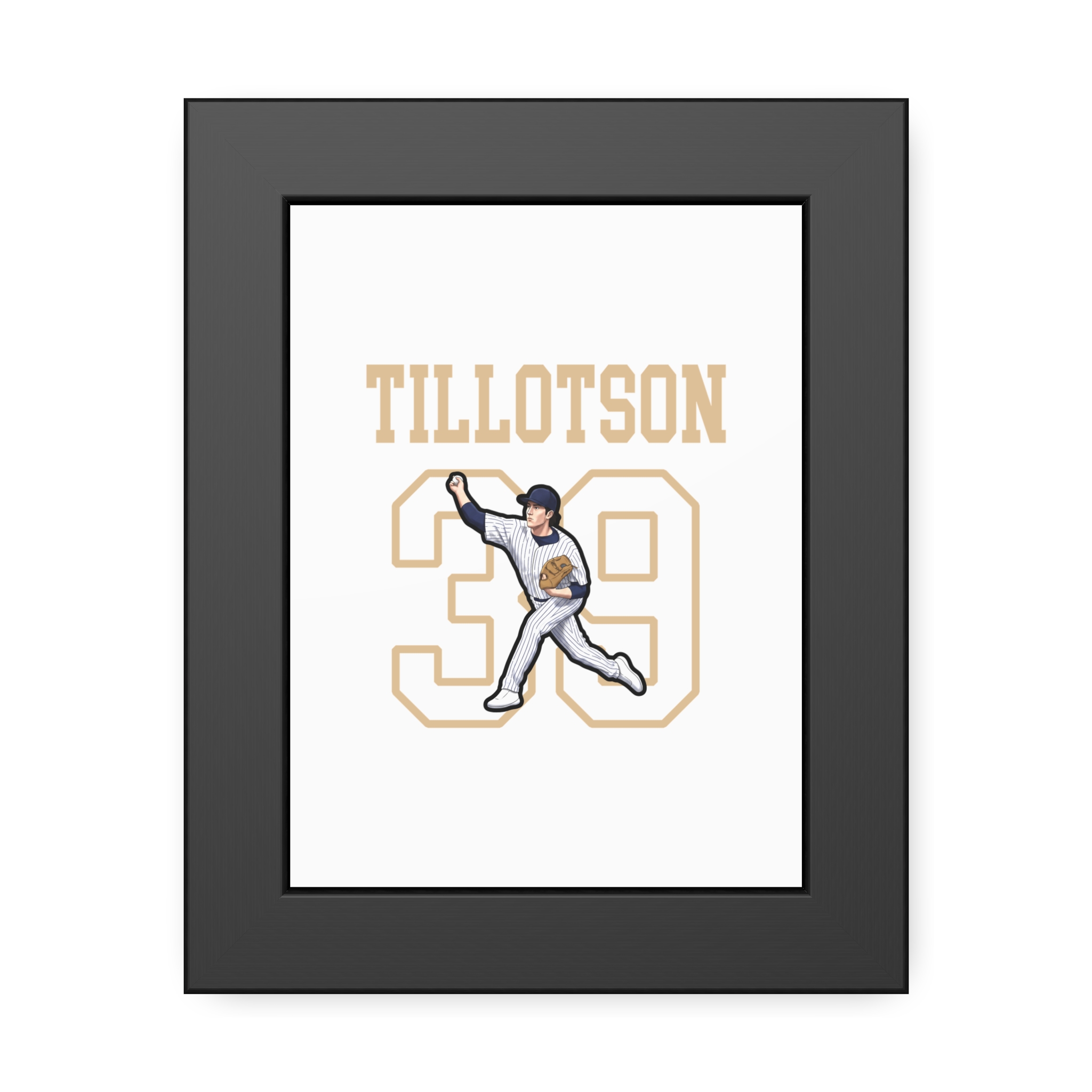 Framed Poster — character_shirsey in Black