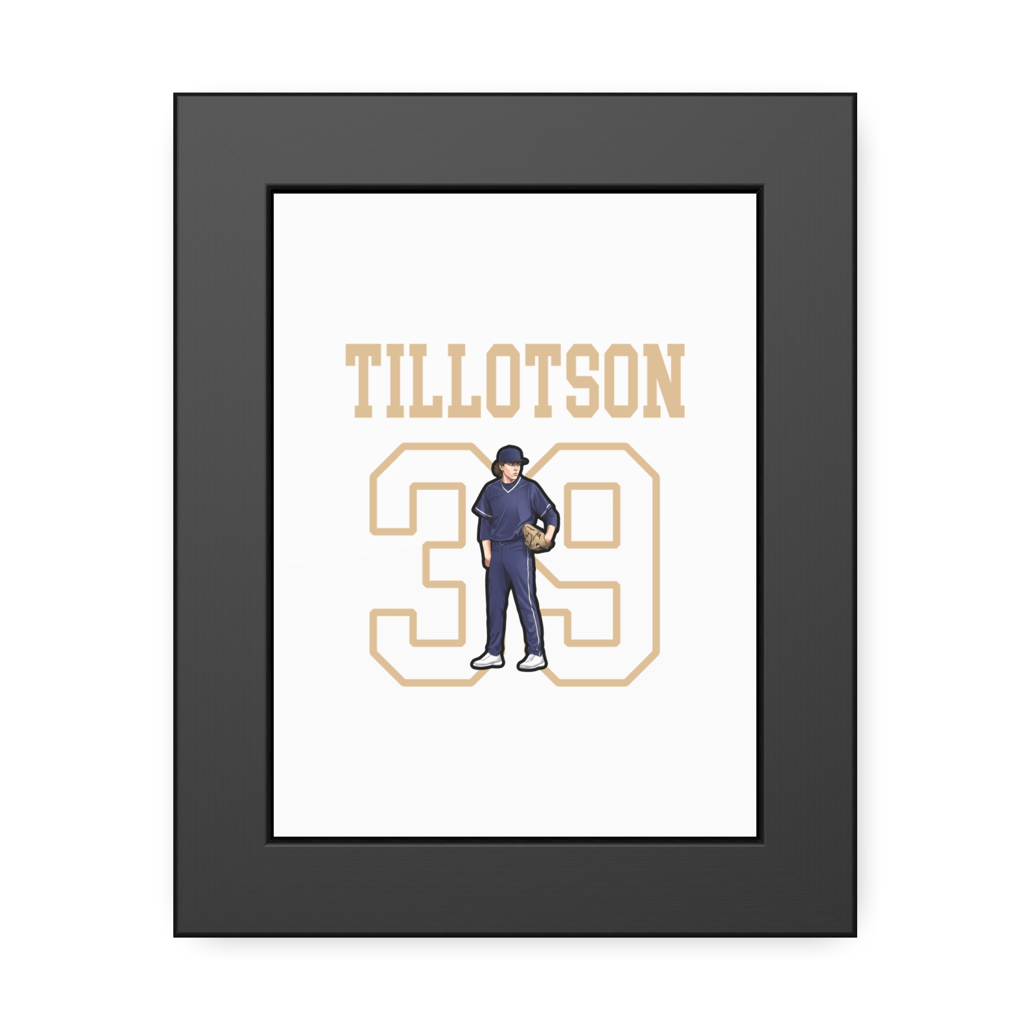 Framed Poster — character_shirsey in Black