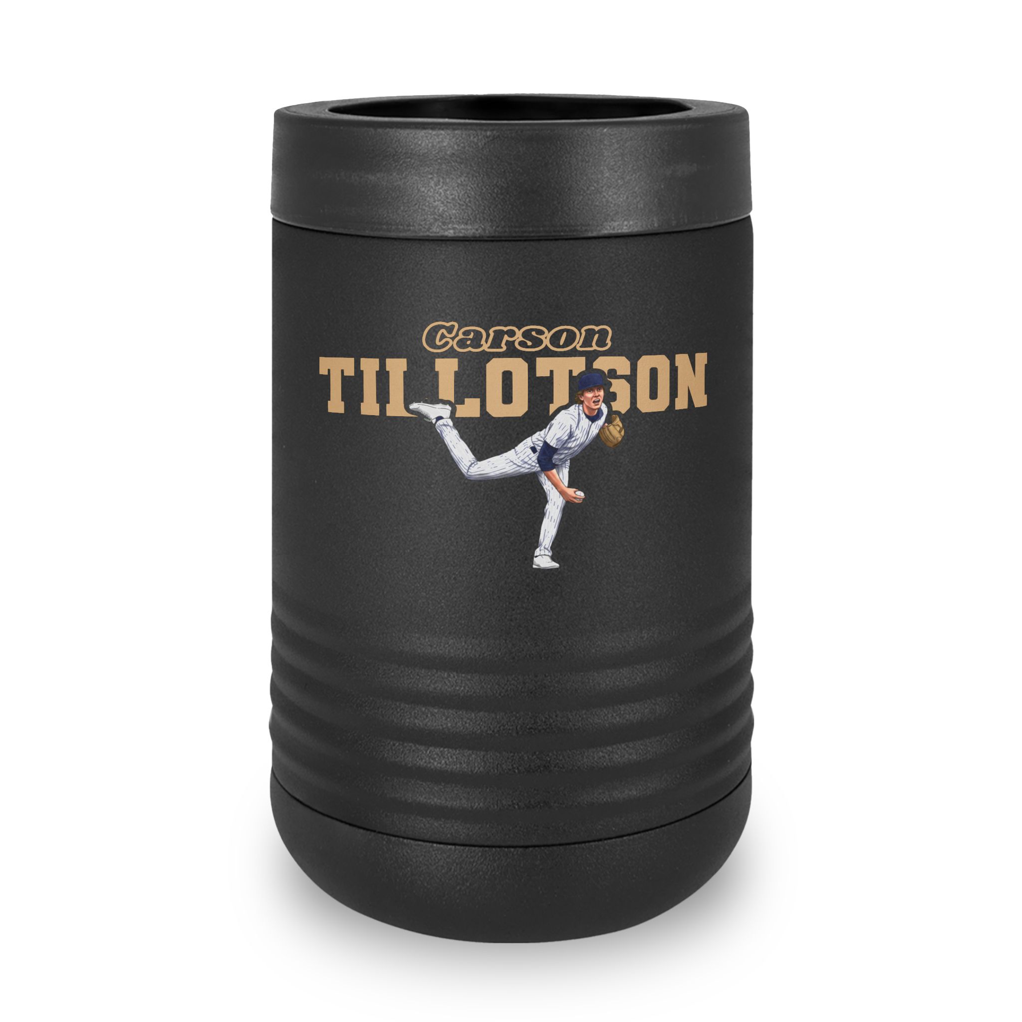 Stainless Can Cooler — character_name_arch in Black