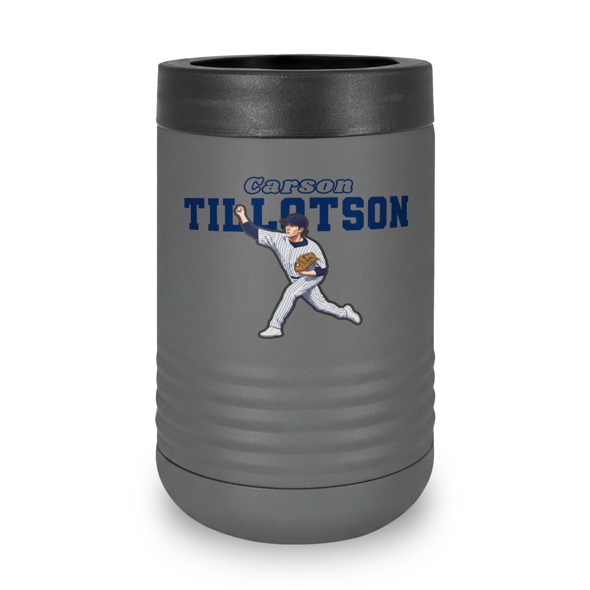Stainless Can Cooler — character_name_arch in Grey
