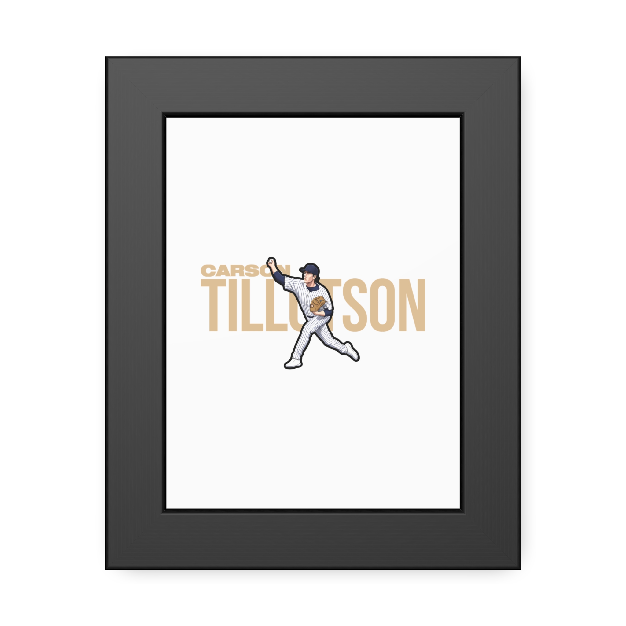 Framed Poster — character_player_name in Black