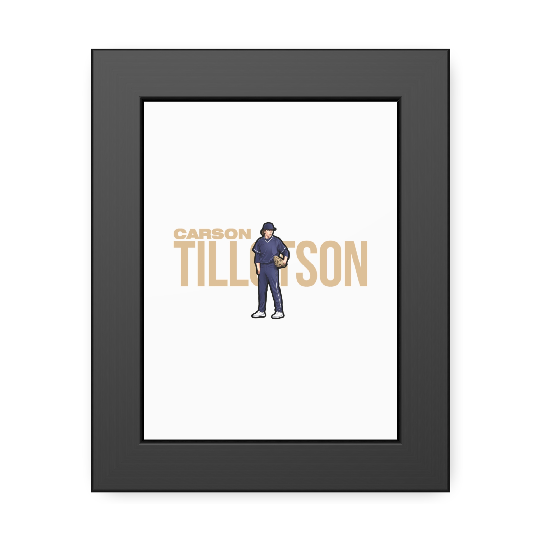 Framed Poster — character_player_name in Black